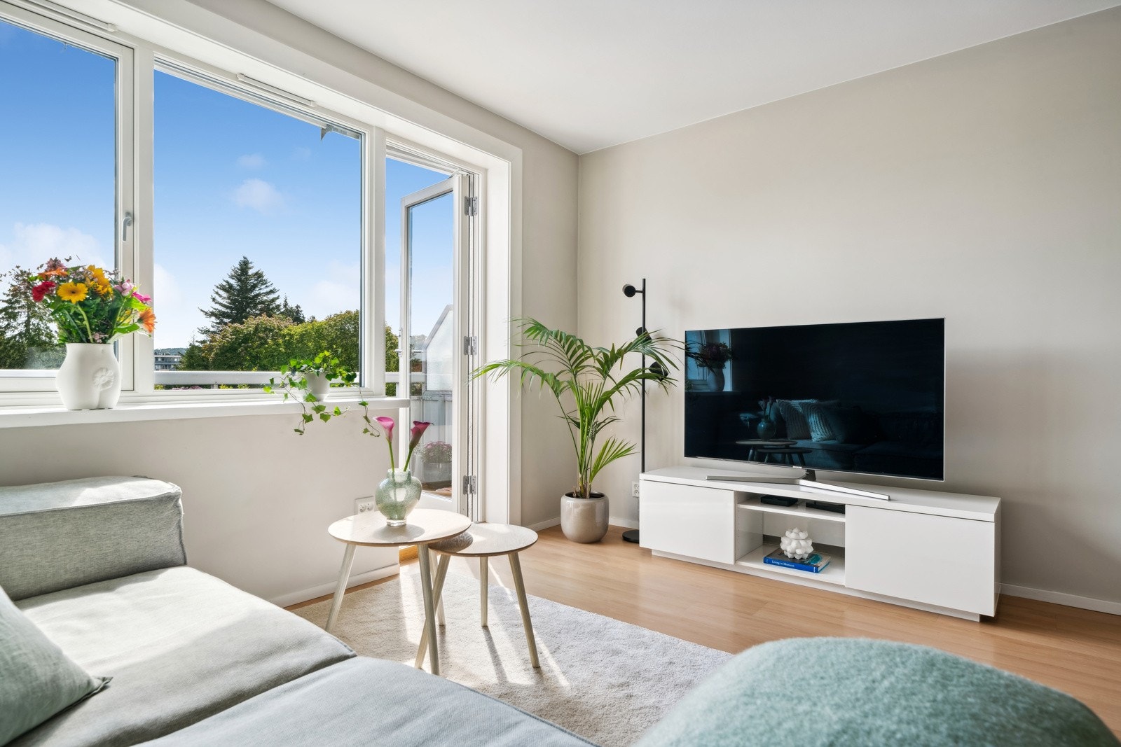 Store vindusflater som gir gode utsikts- og lysforhold Galleribilde