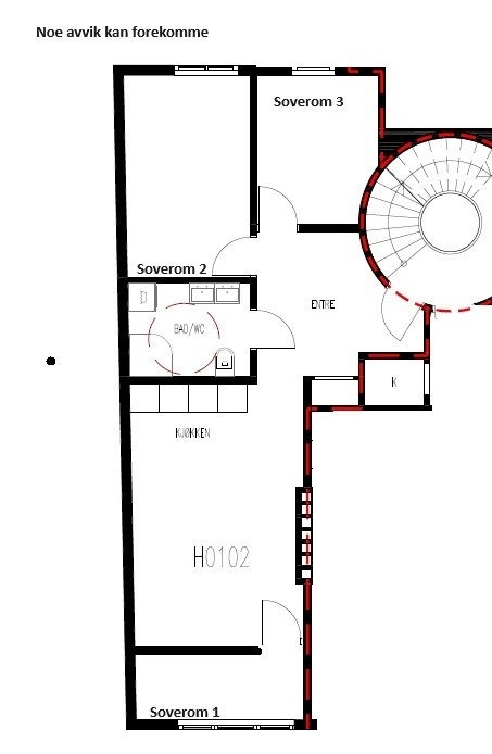 Plantegning - Noe avvik kan forekomme Galleribilde