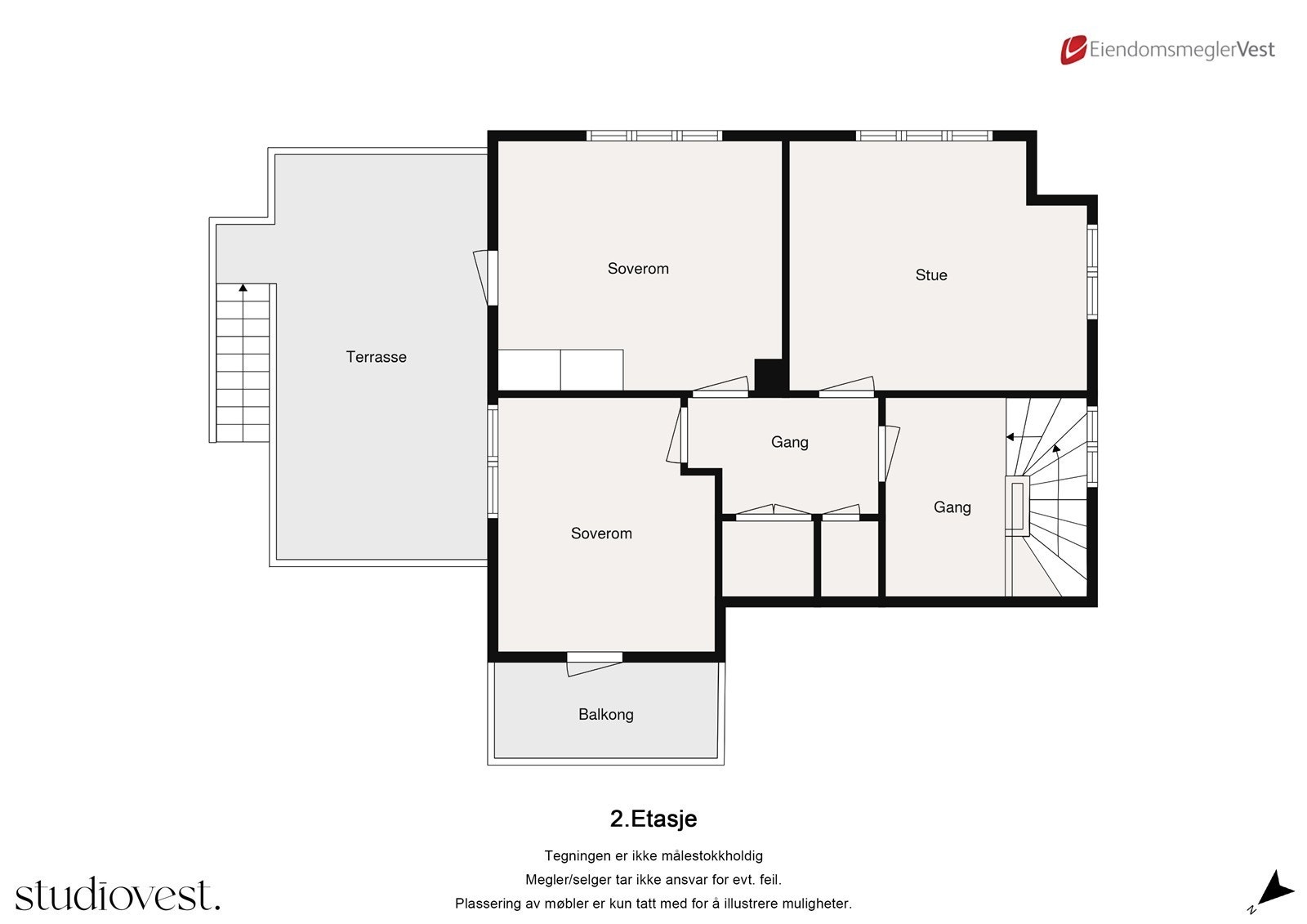Plantegning 2. etasje Galleribilde