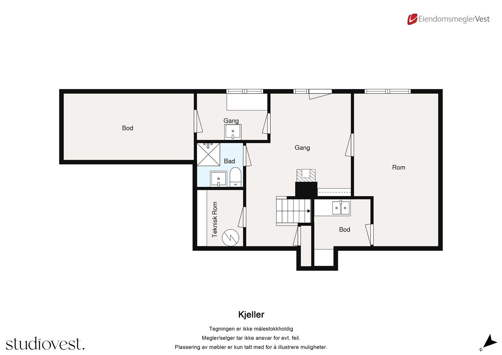 Plantegning kjeller Galleribilde