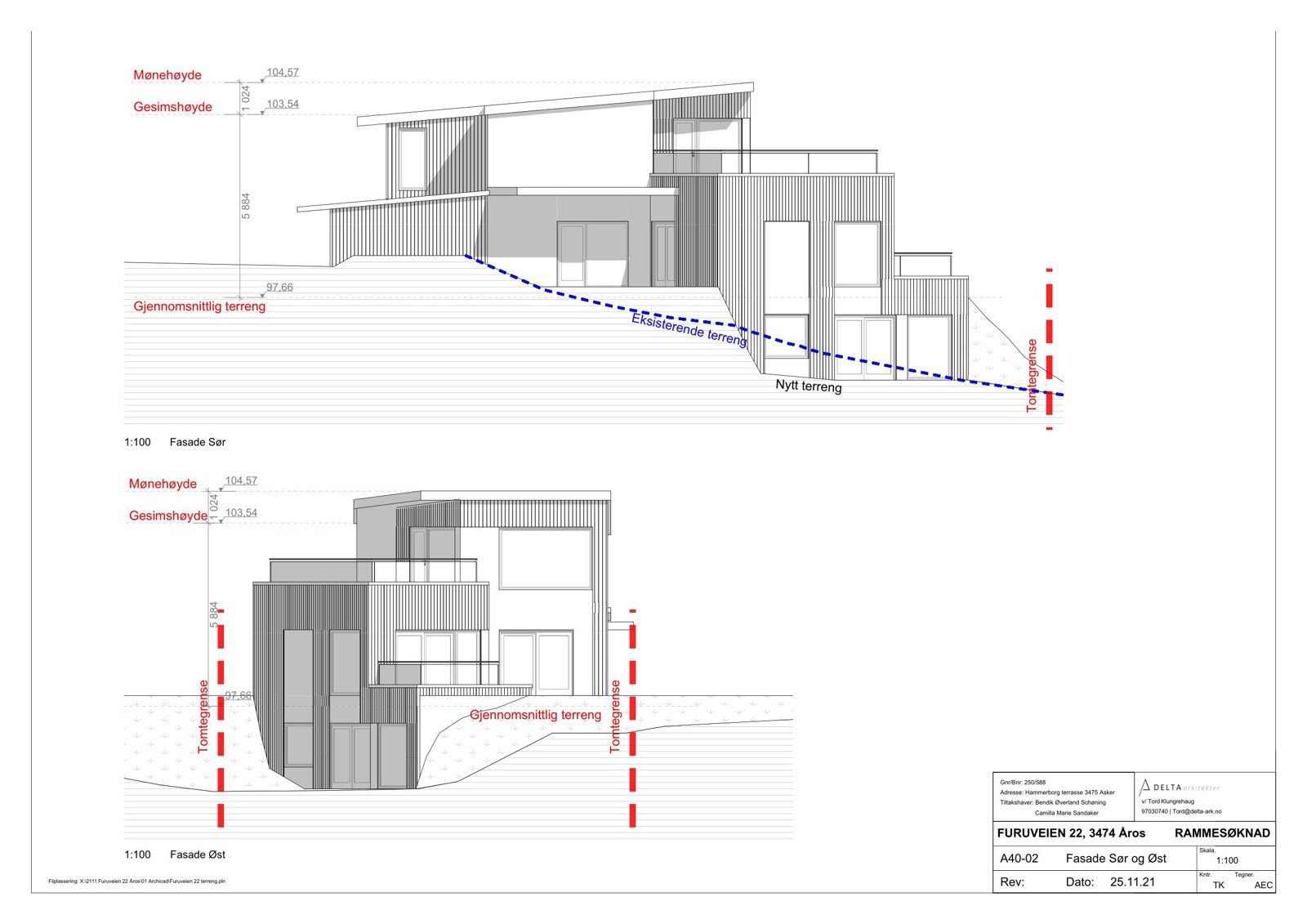 Fasadetegninger. Galleribilde