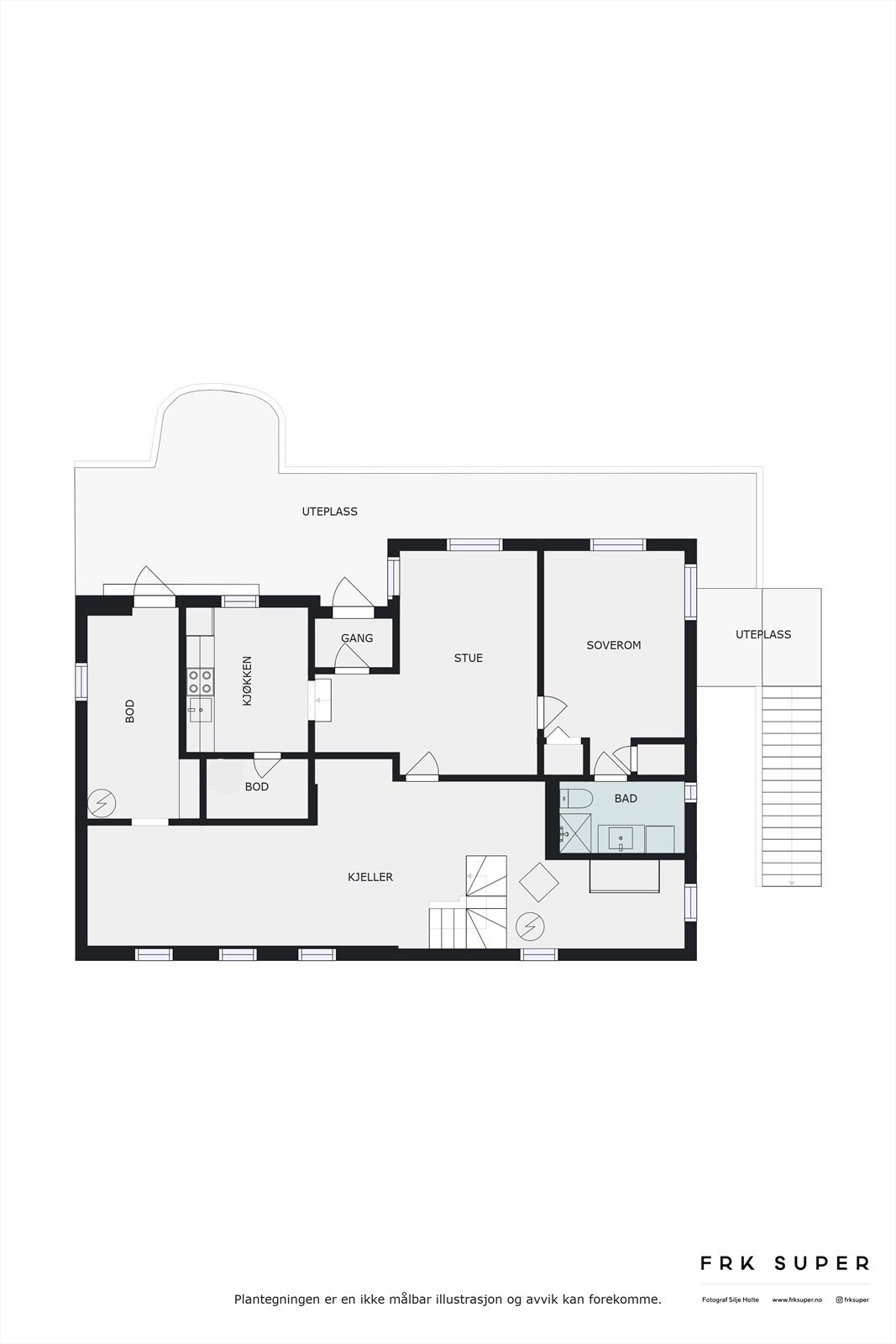 Plantegning - Underetasje. Galleribilde