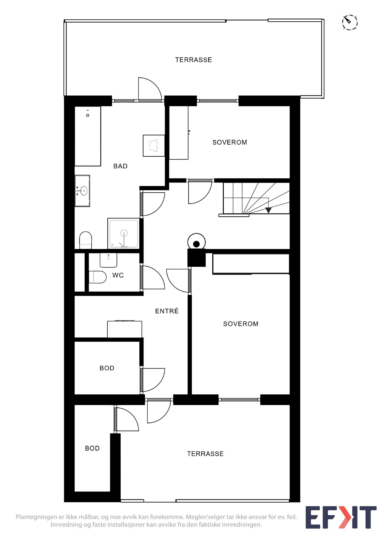 Plantegning - 1.etasje. Galleribilde