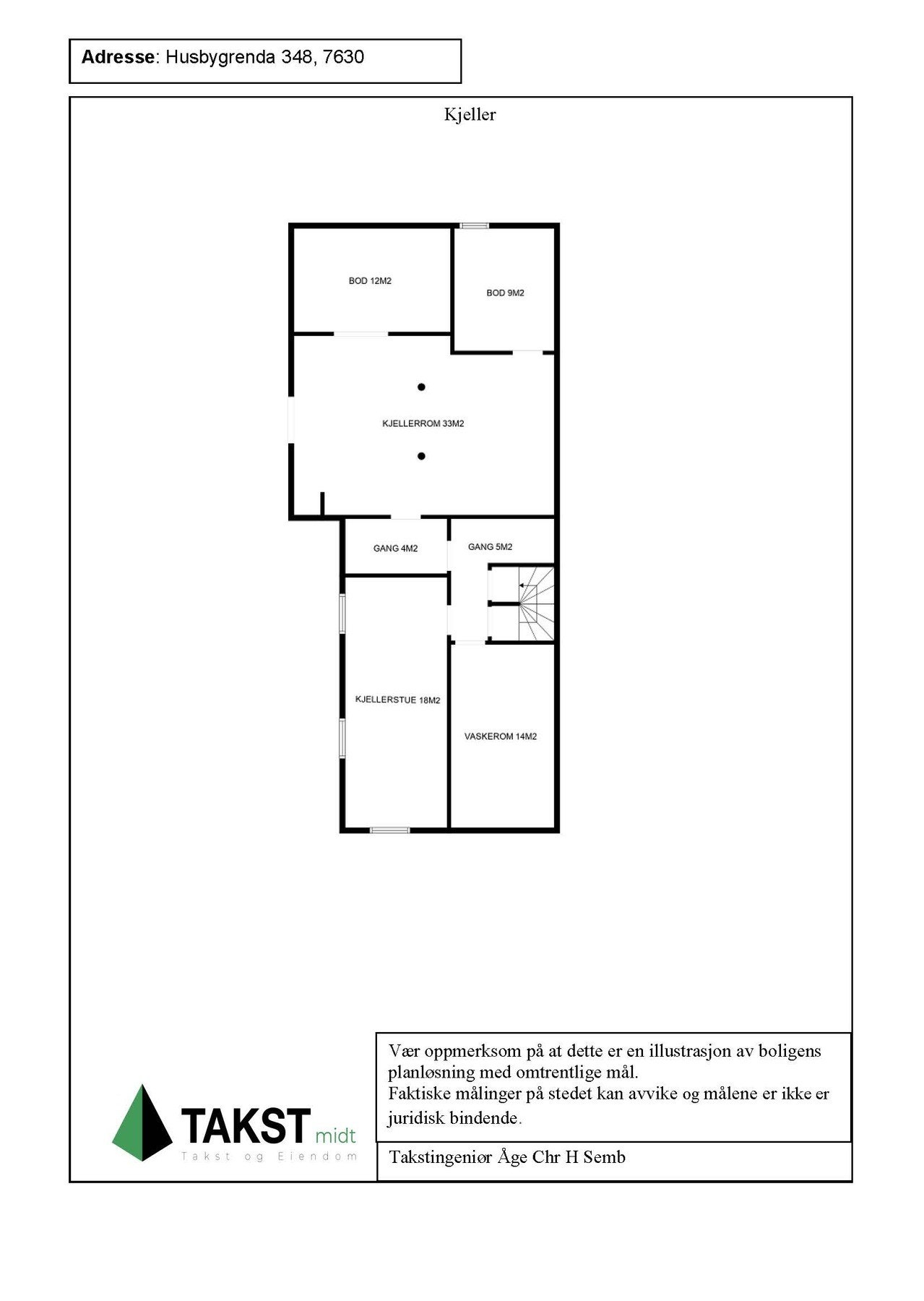 Planskisse sokkeletasje. Galleribilde