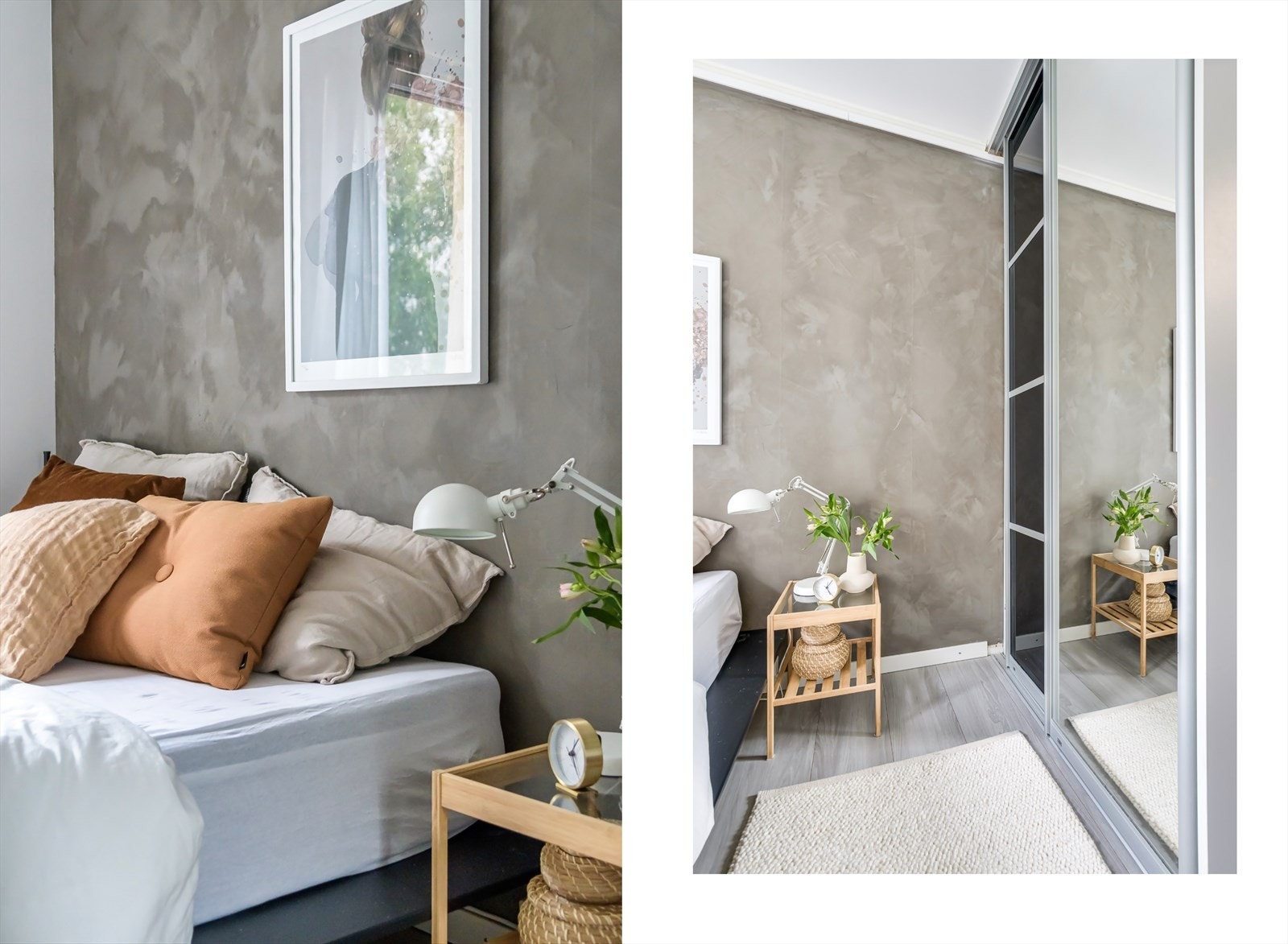 Soverommet har 60 cm dypt garderobeskap med speildør. Galleribilde
