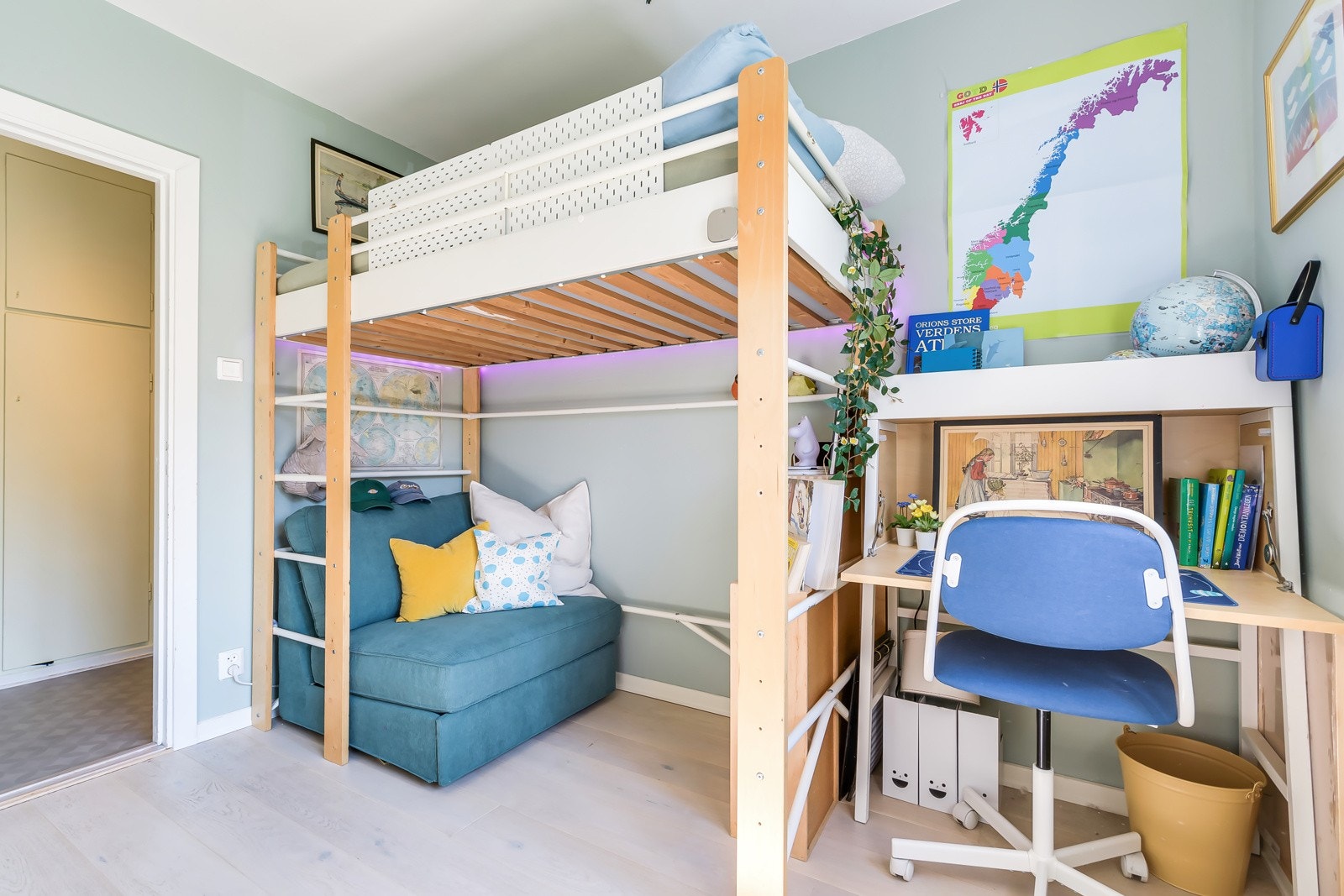 Med to soverom egner det ene seg ypperlig for gjesteværelse, barnerom eller hjemmekontor. Galleribilde