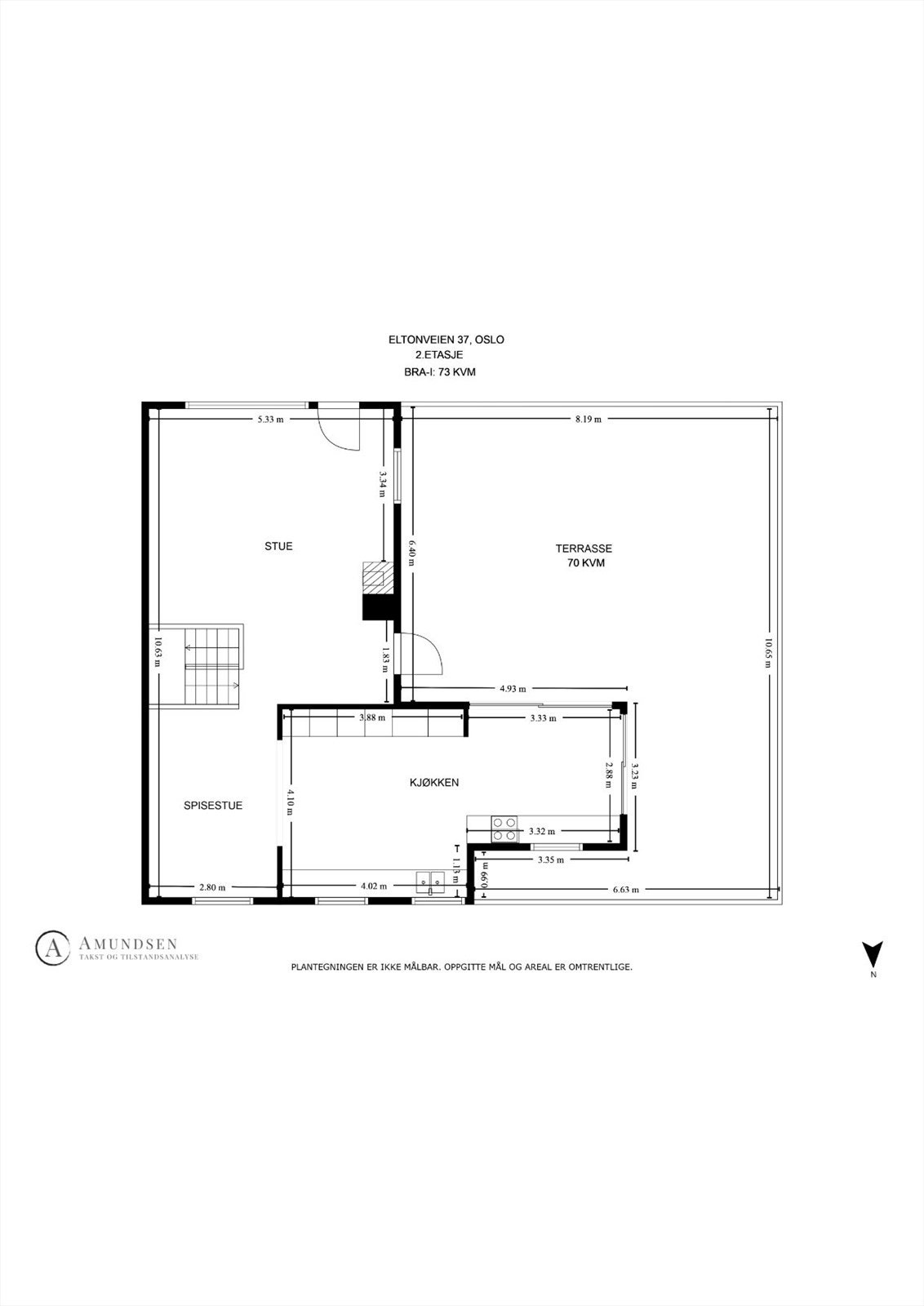 Plantegning 2.etasje - Eltonveien 37 Galleribilde