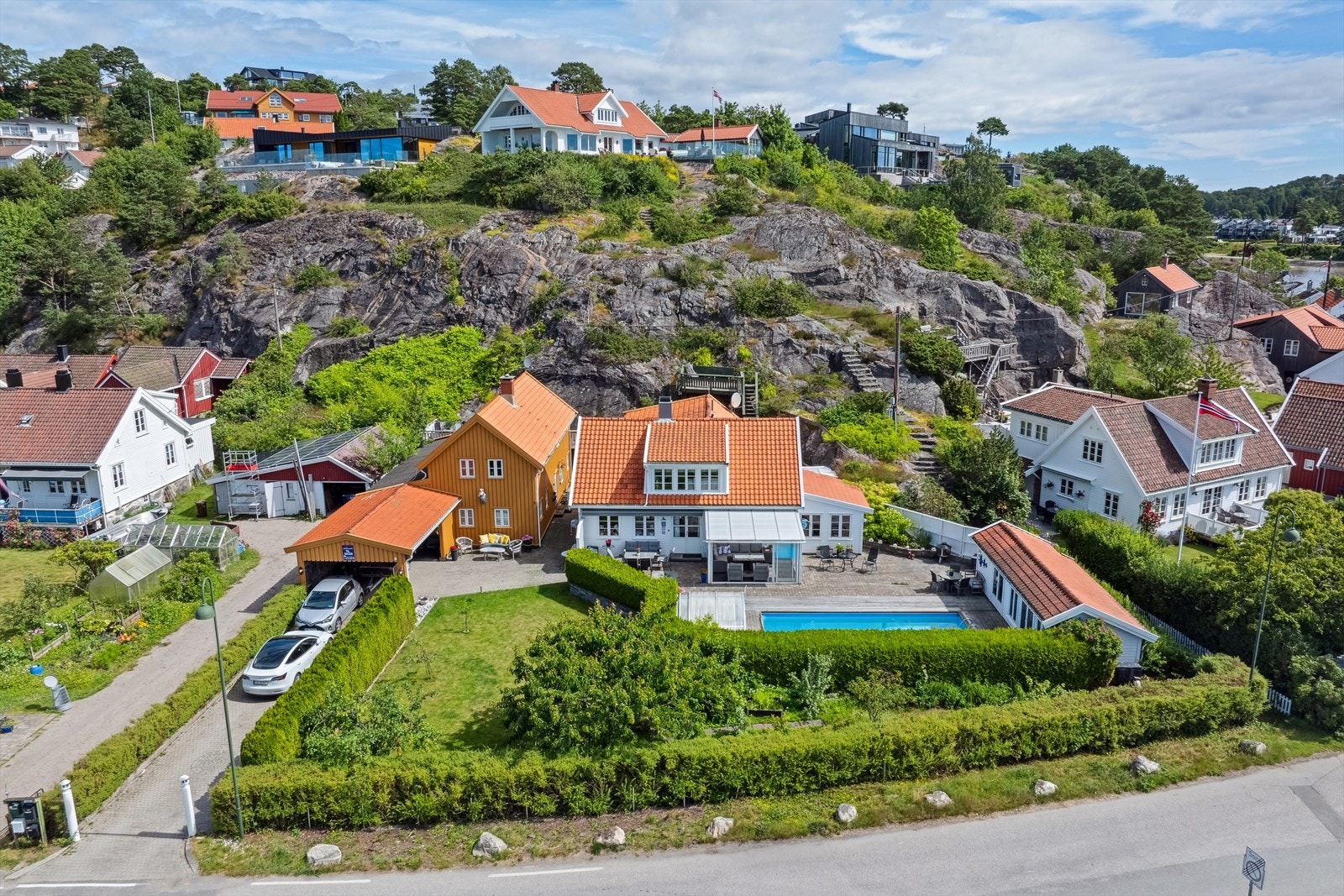 Den innrammede eiendommen er en privat oase for beboerne Galleribilde