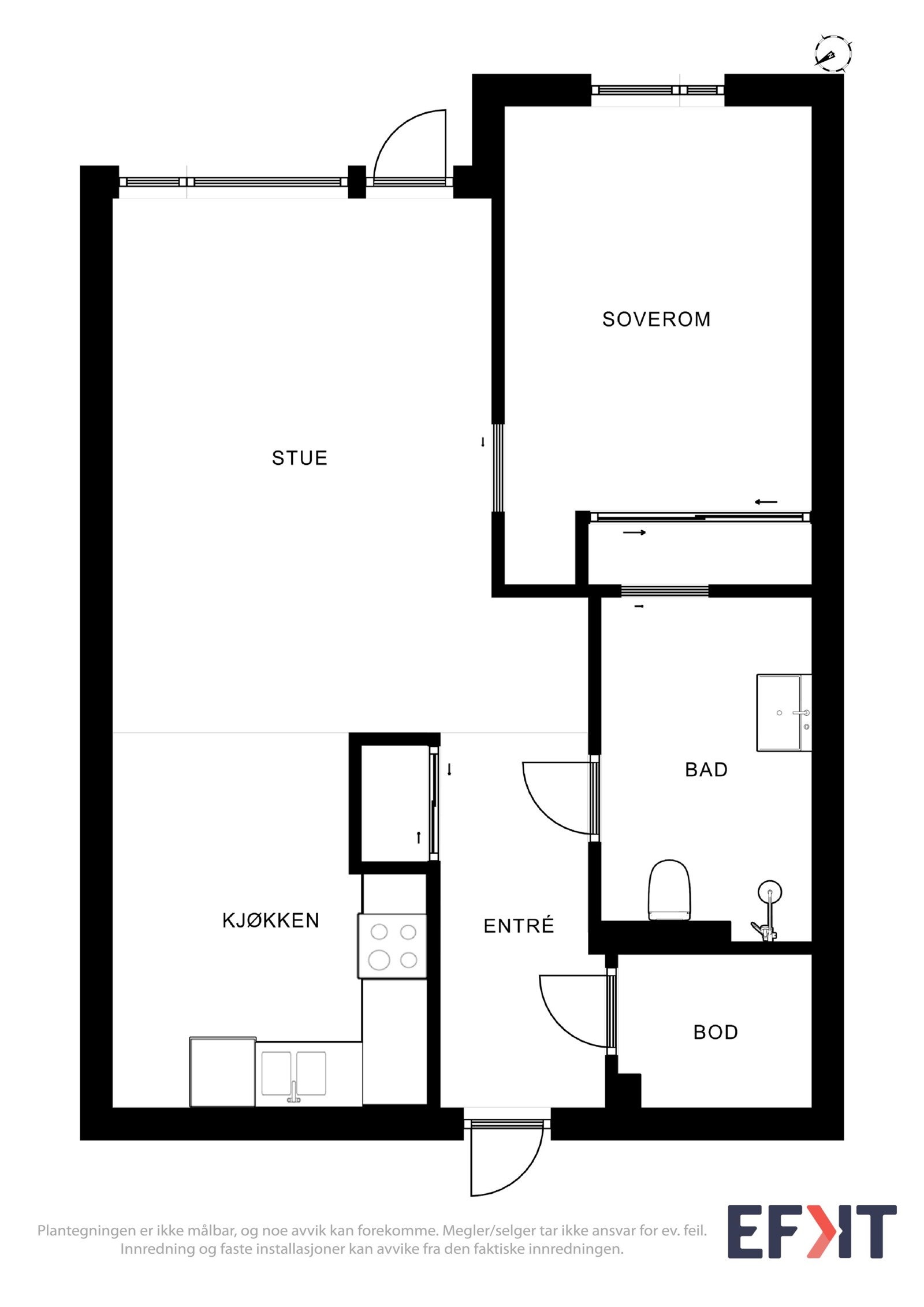 2dplan og 1 Galleribilde