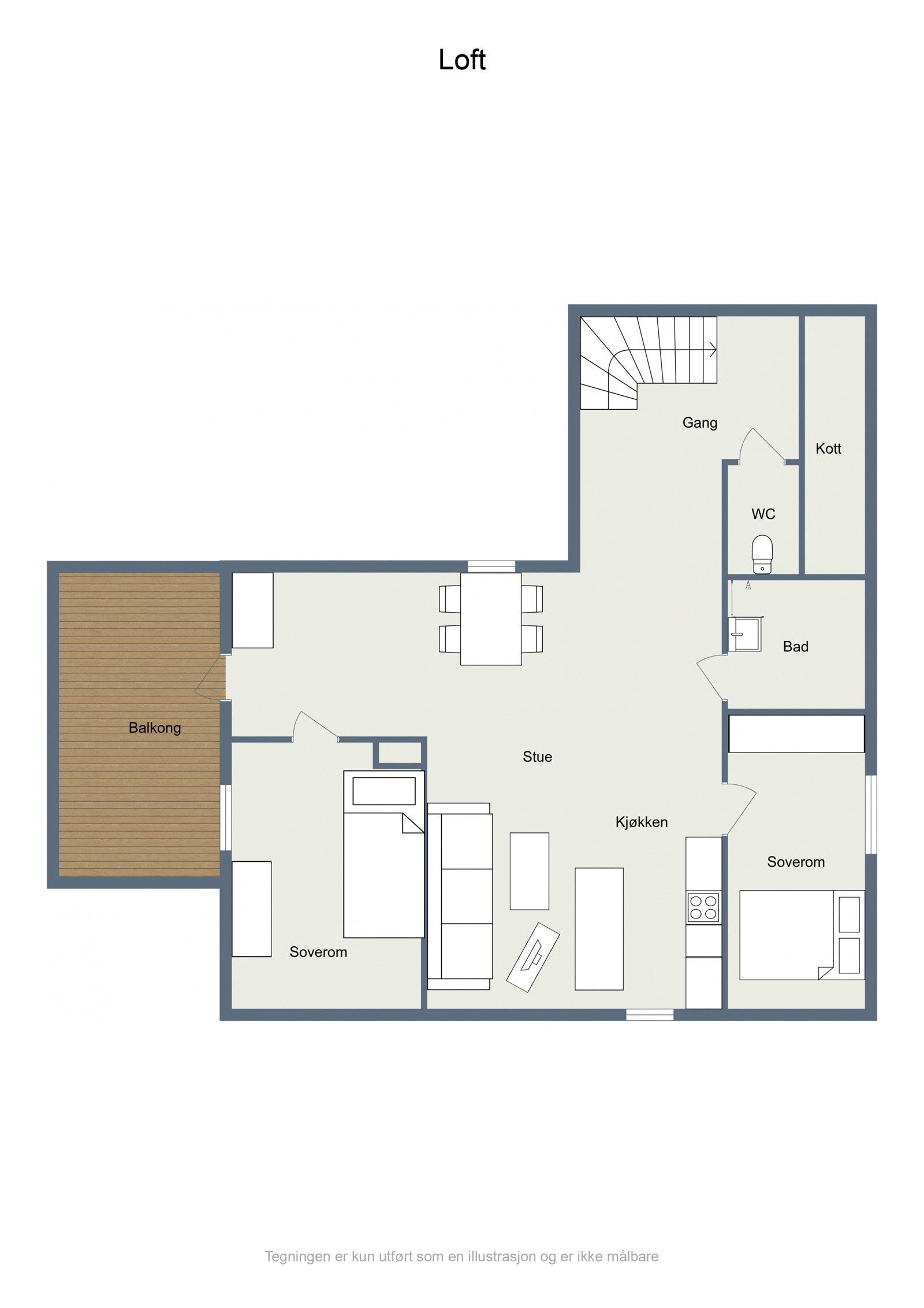Plantegning Loft Galleribilde