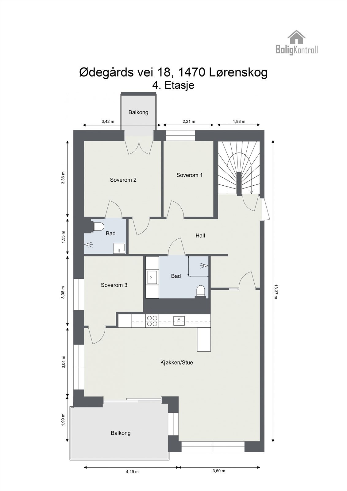 PLANTEGNING 4. ETASJE Galleribilde