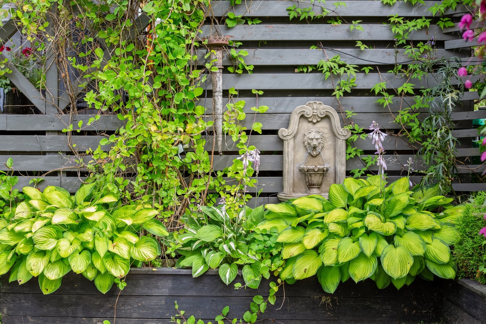 Skjermet uteområde ved pergolaen Galleribilde