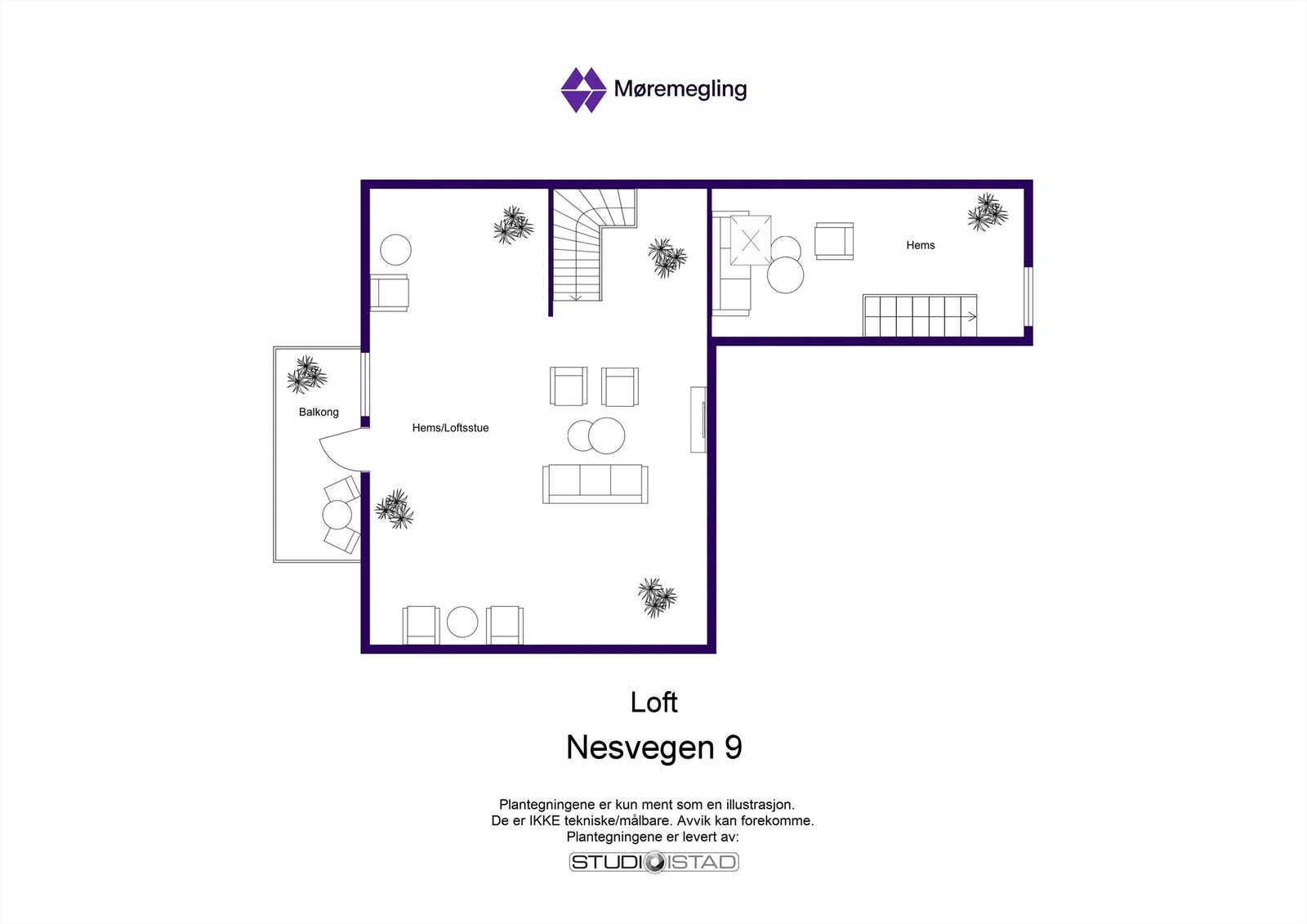 Plantegning - Loft Galleribilde