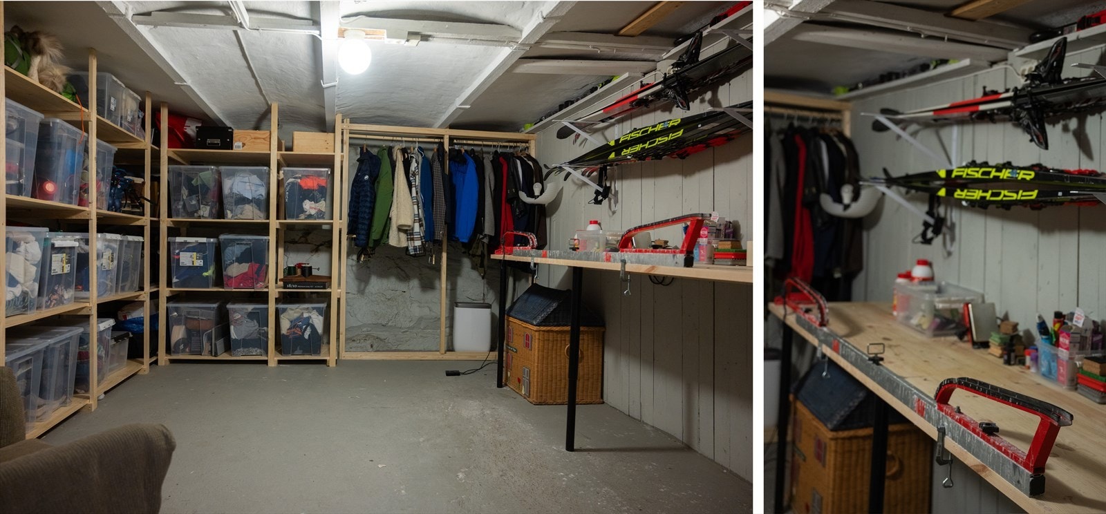 Det er 2 boder i kjeller. Dette er bilde av den største. Galleribilde