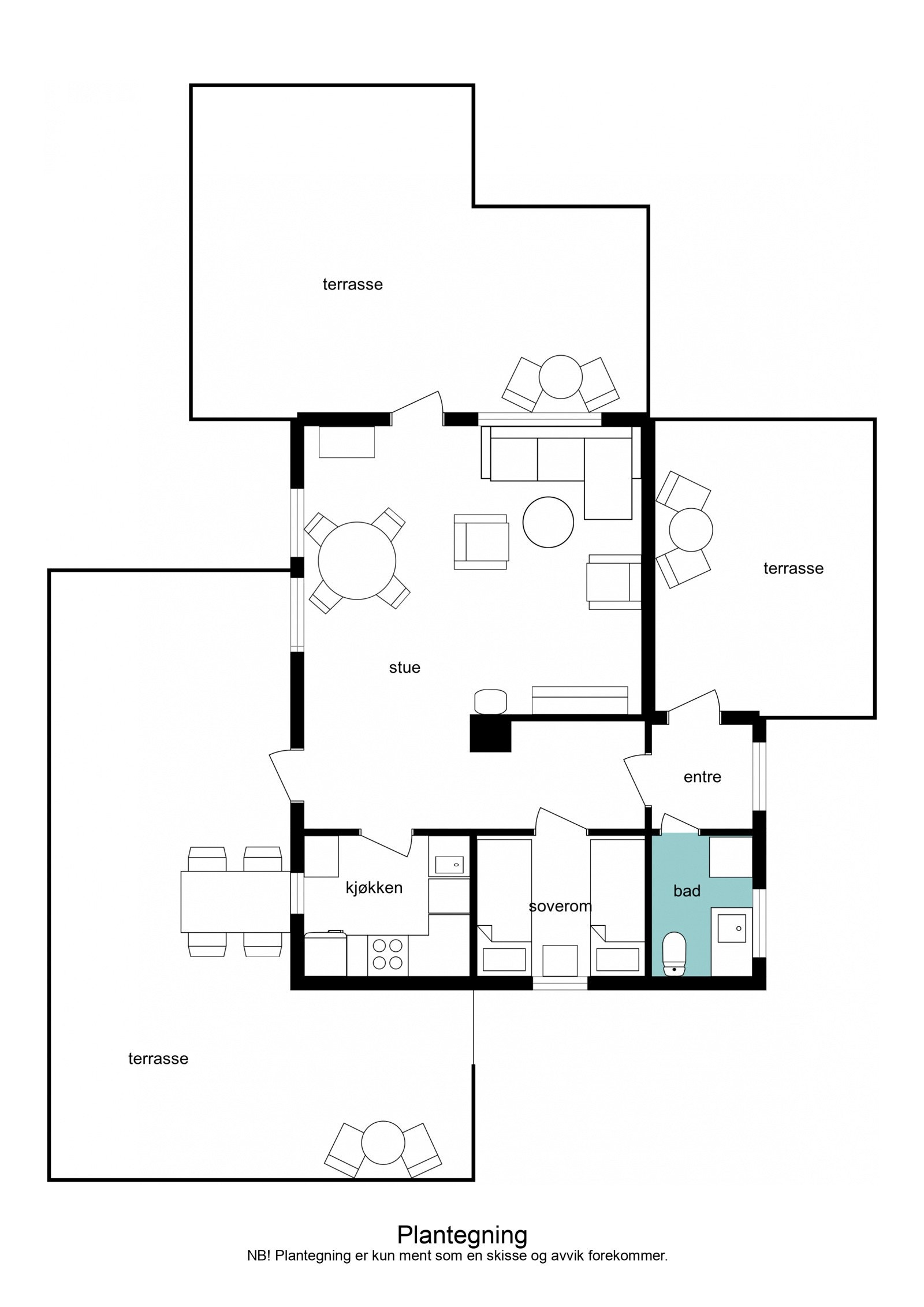 Plantegning Haugsætervegen 58 Galleribilde