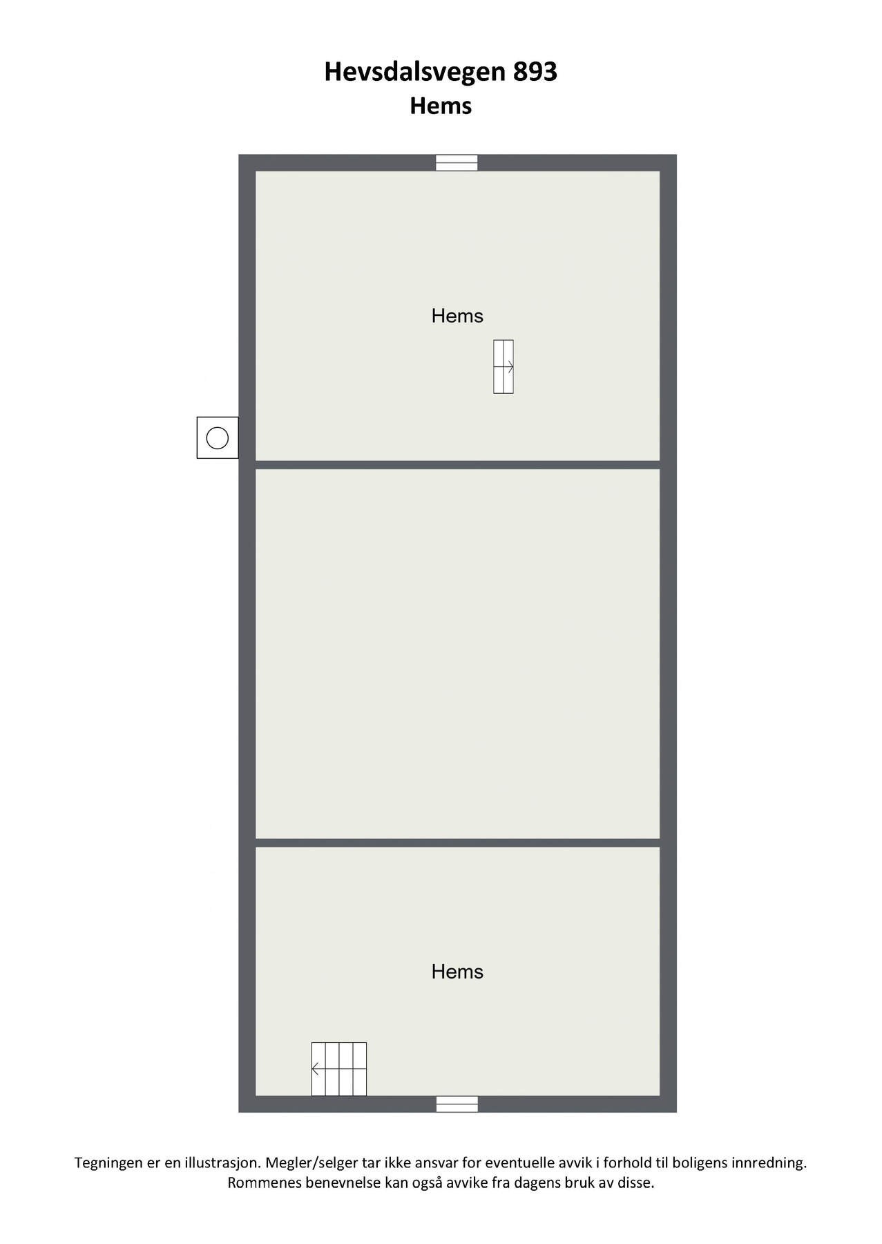 Plantegning 2D - Hems Galleribilde