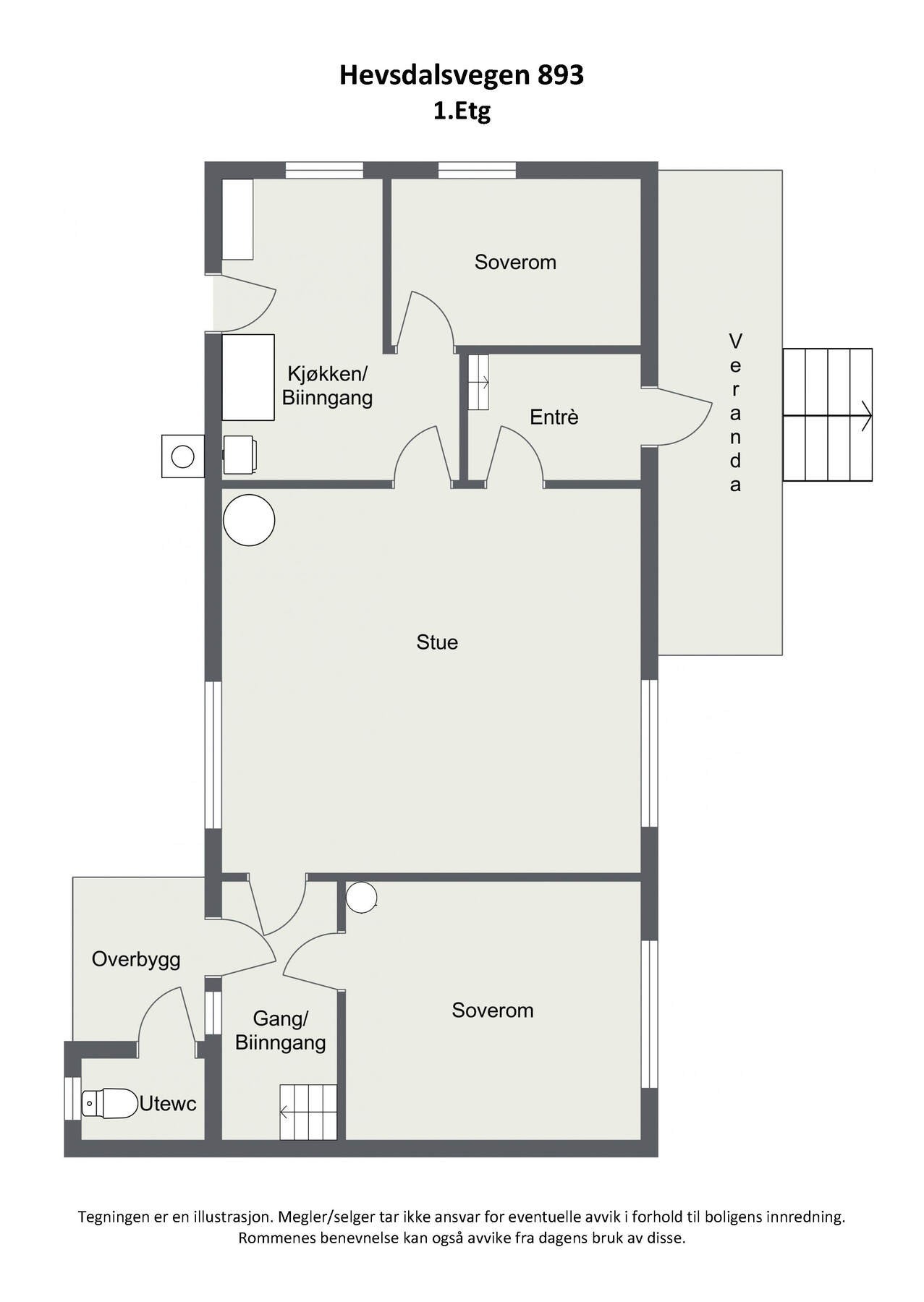 Plantegning 2D - 1.Etasje Galleribilde