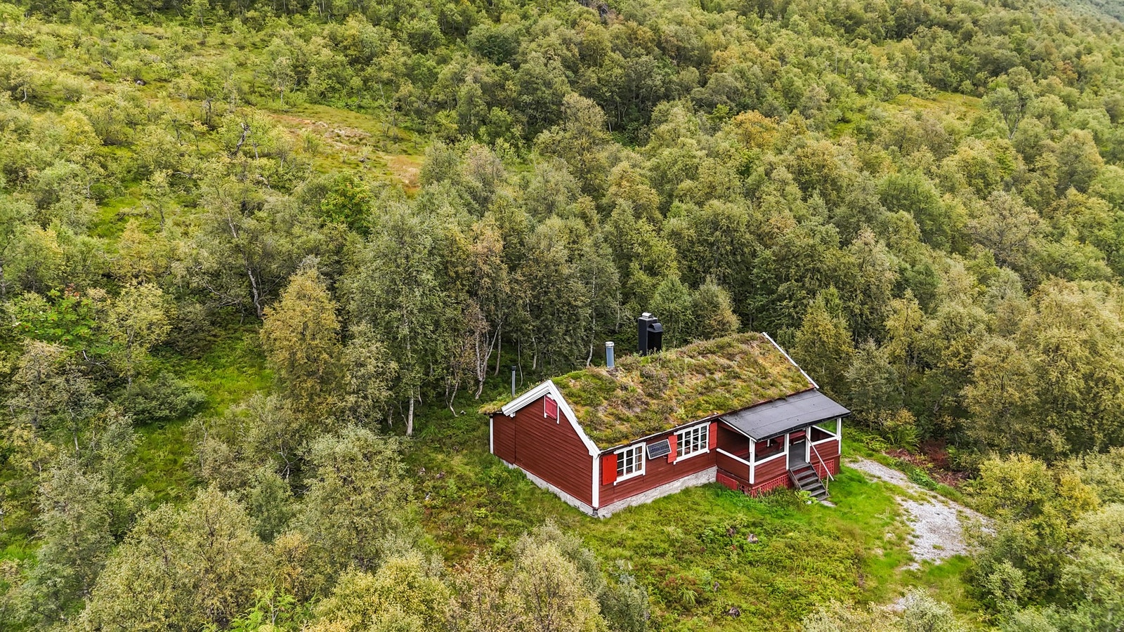 Romslig, selveid hyttetomt på nærmere 1,9 mål Galleribilde