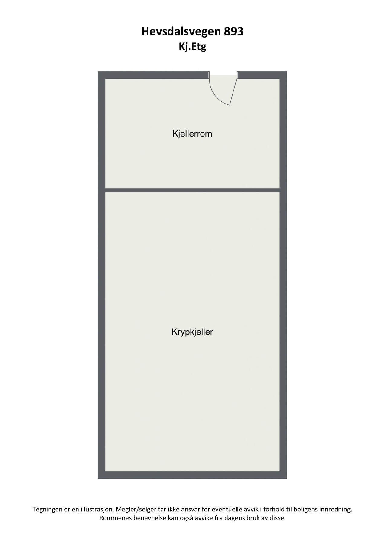 Plantegning 2D - Kjelleretasje Galleribilde