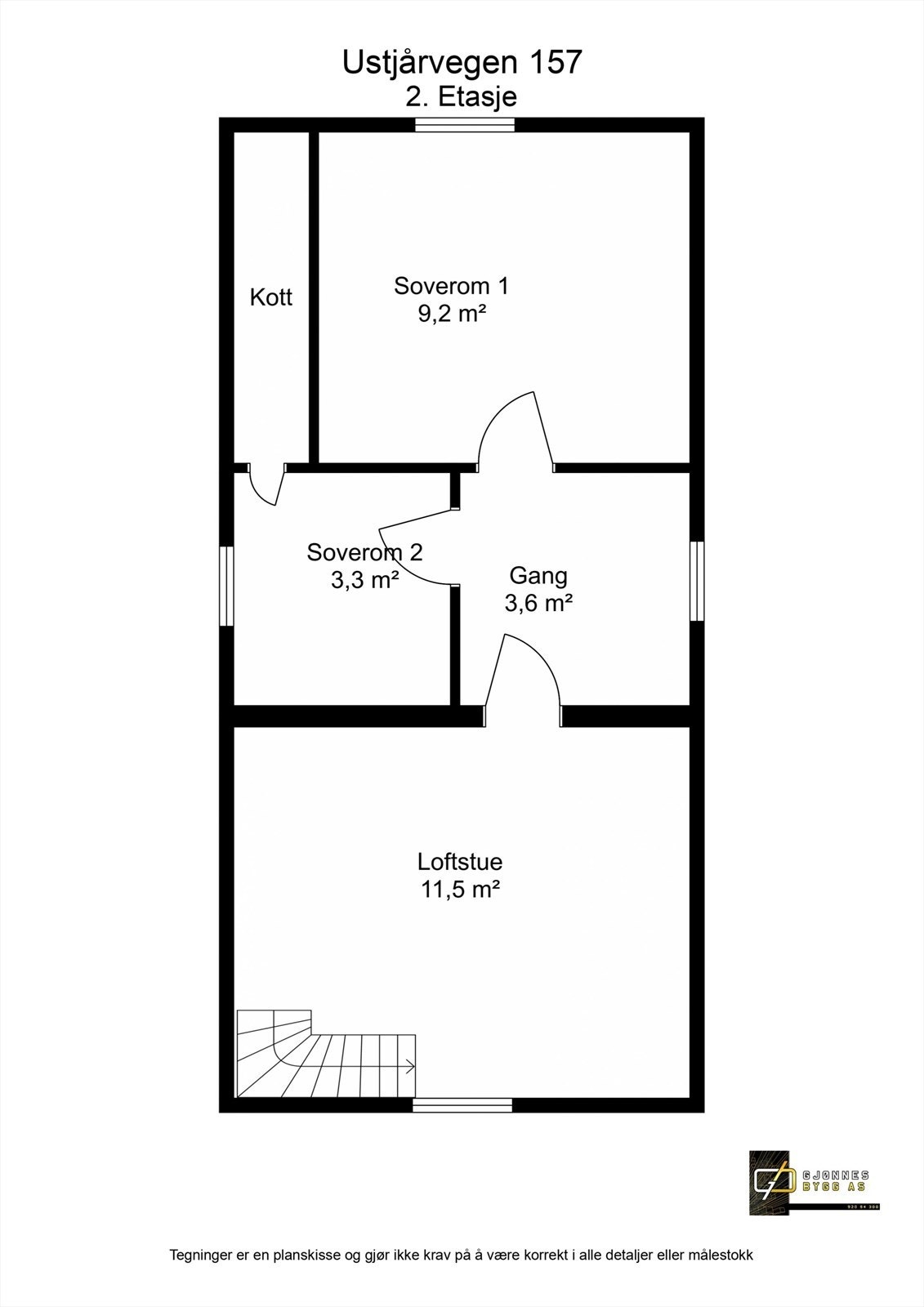 Ustjårvegen 157 - 2. Etasje - 2D Floor Plan.jpg Galleribilde