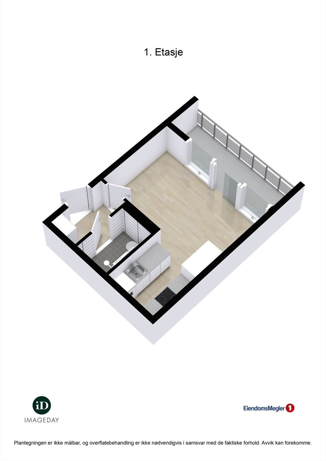Planskisse i 3D. Galleribilde