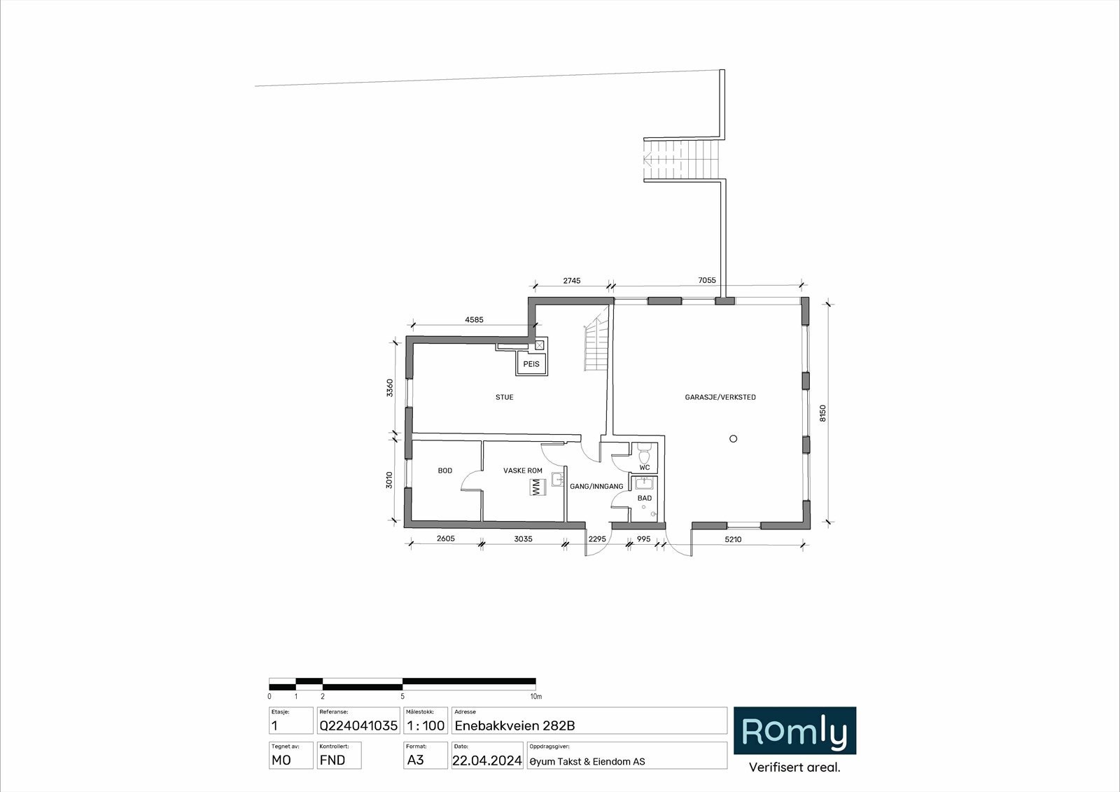 Plantegning underetasje. Galleribilde