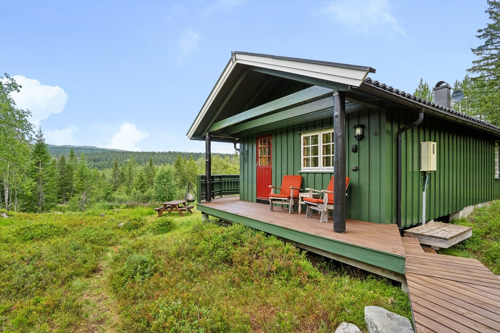 Terrassen strekker seg over flere vegger Galleribilde