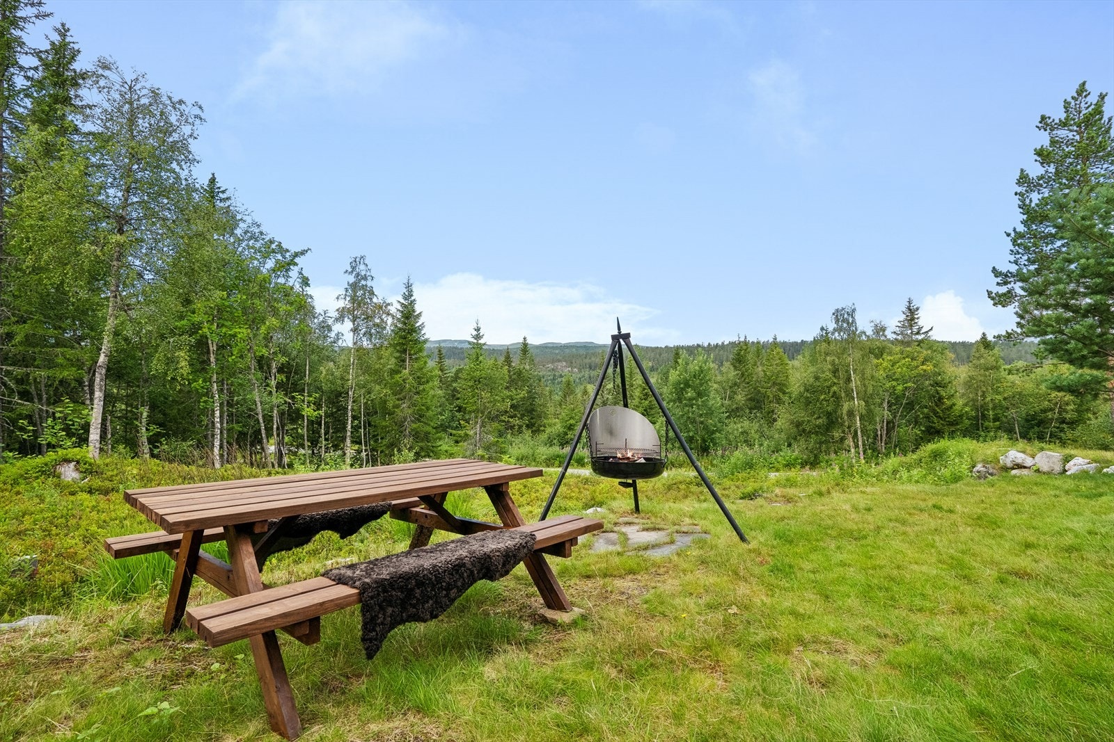 Bålkos er obligatorisk på hytta Galleribilde