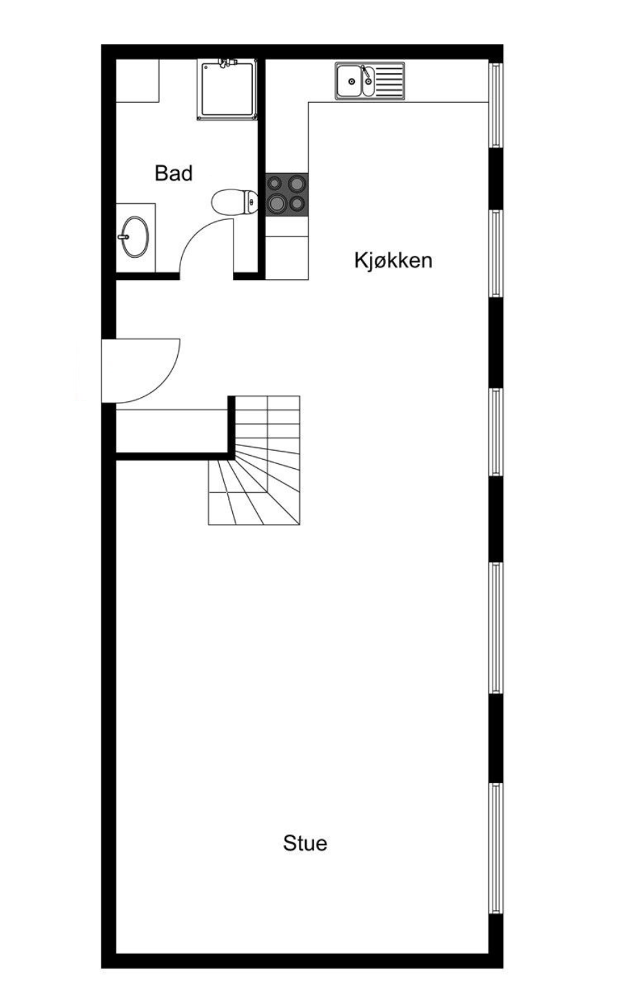 Plantegning av hovedetasje Galleribilde