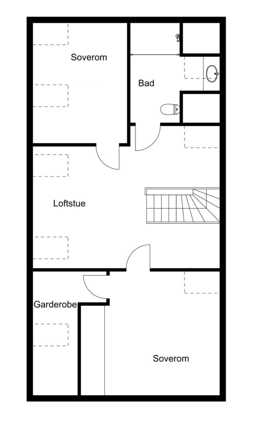 Plantegning loftetasje Galleribilde