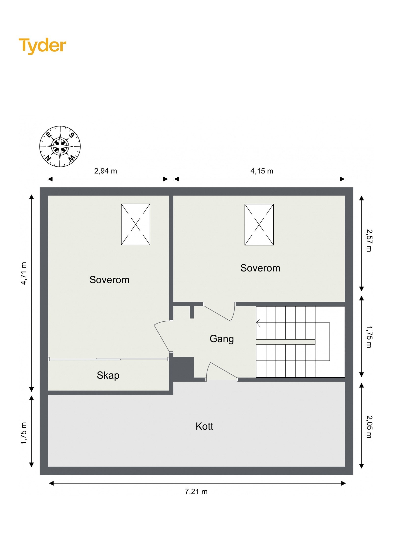 Plantegning Loftetasje. Galleribilde
