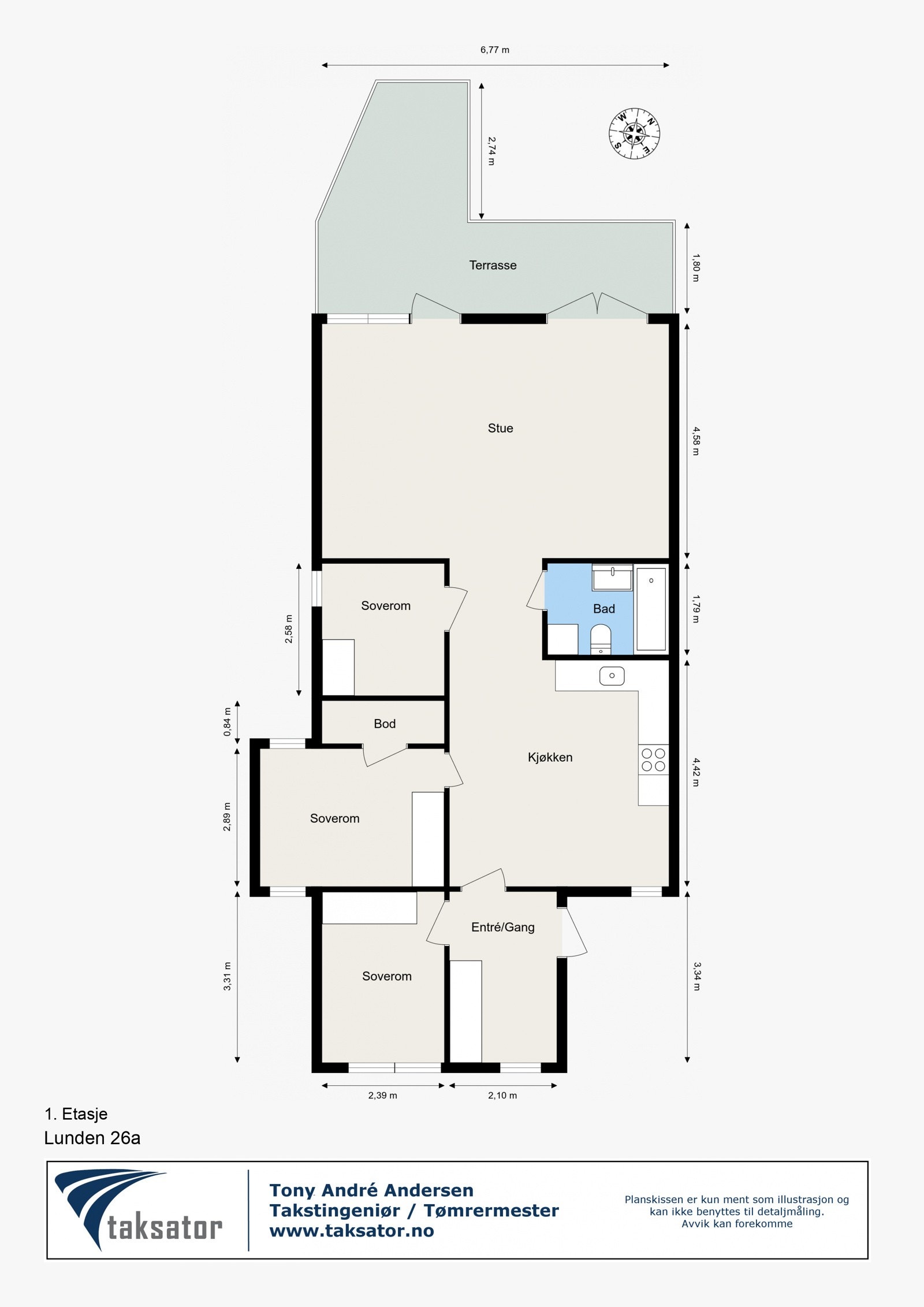 Plantegning - Lunden 26A Galleribilde