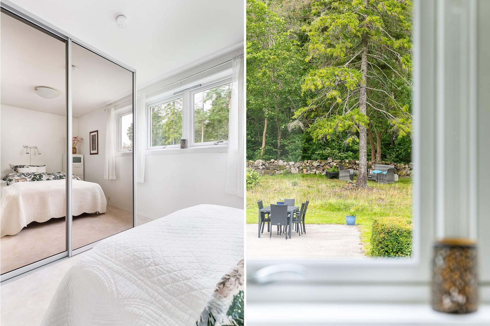 Skyvedørsgarderobe er installert i begge soverom. Dette er oppmålt til over 9 kvm. Galleribilde