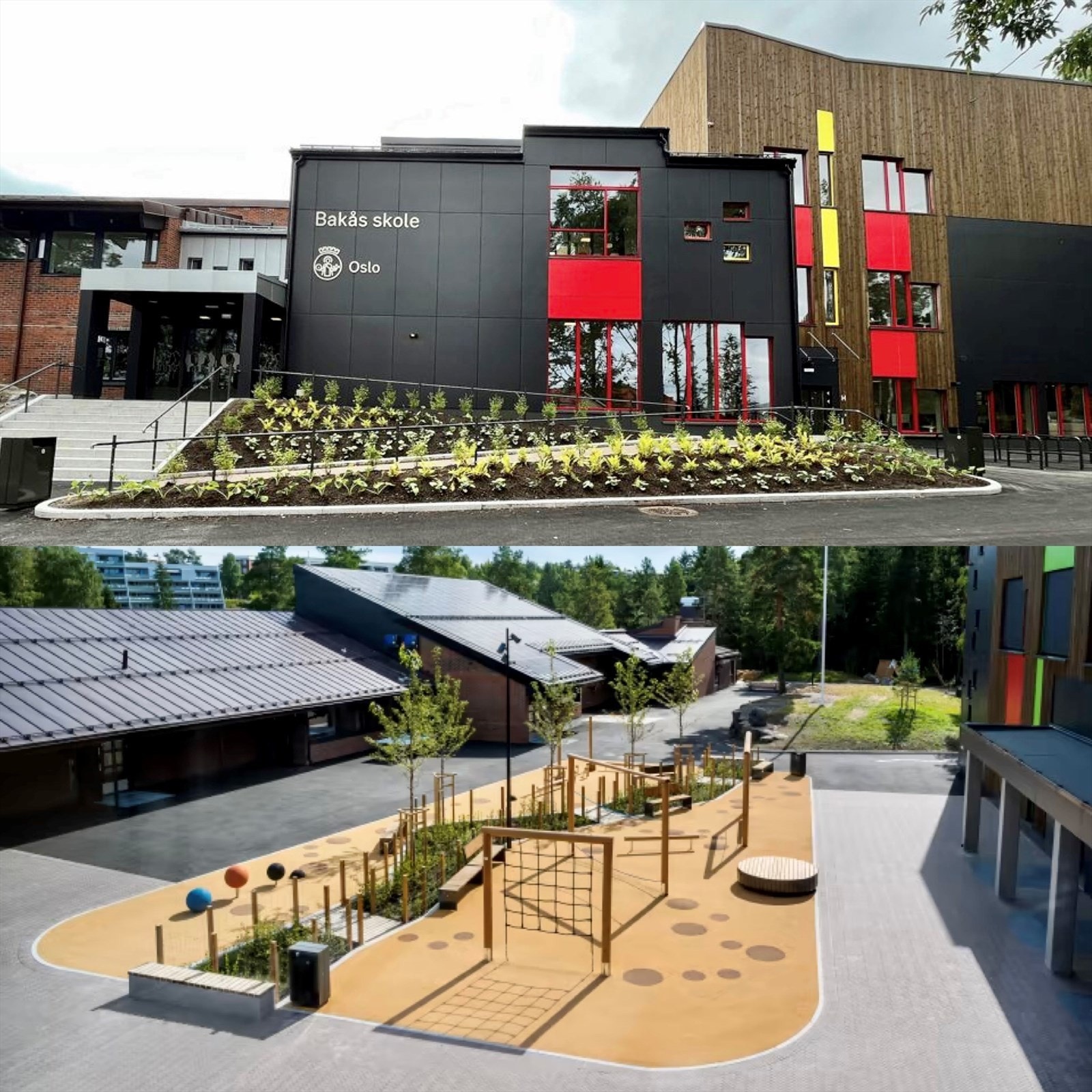 Boligen sogner til populære Bakås skole. Nye Bakås skole sto klar sommeren 2022. Galleribilde