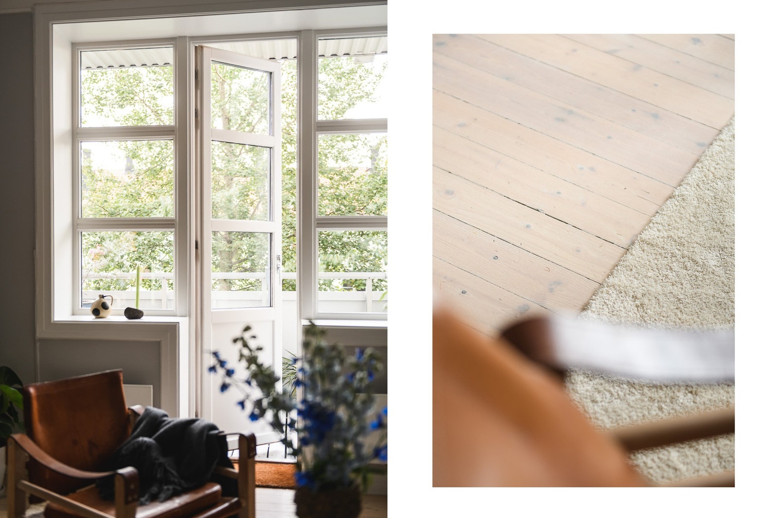 Idyllisk utsyn. De originale tregulvene er slipt og vokset med pigment Galleribilde