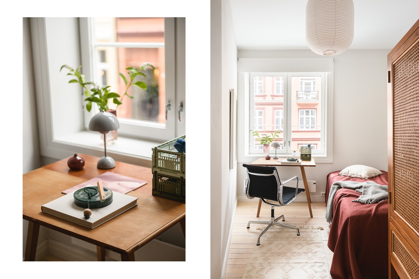 Lyst og hyggelig soverom nr. 2. Begge soverom vender mot den trafikkstille Herman Foss gate, slik at du her sover godt i rolige omgivelser. Galleribilde