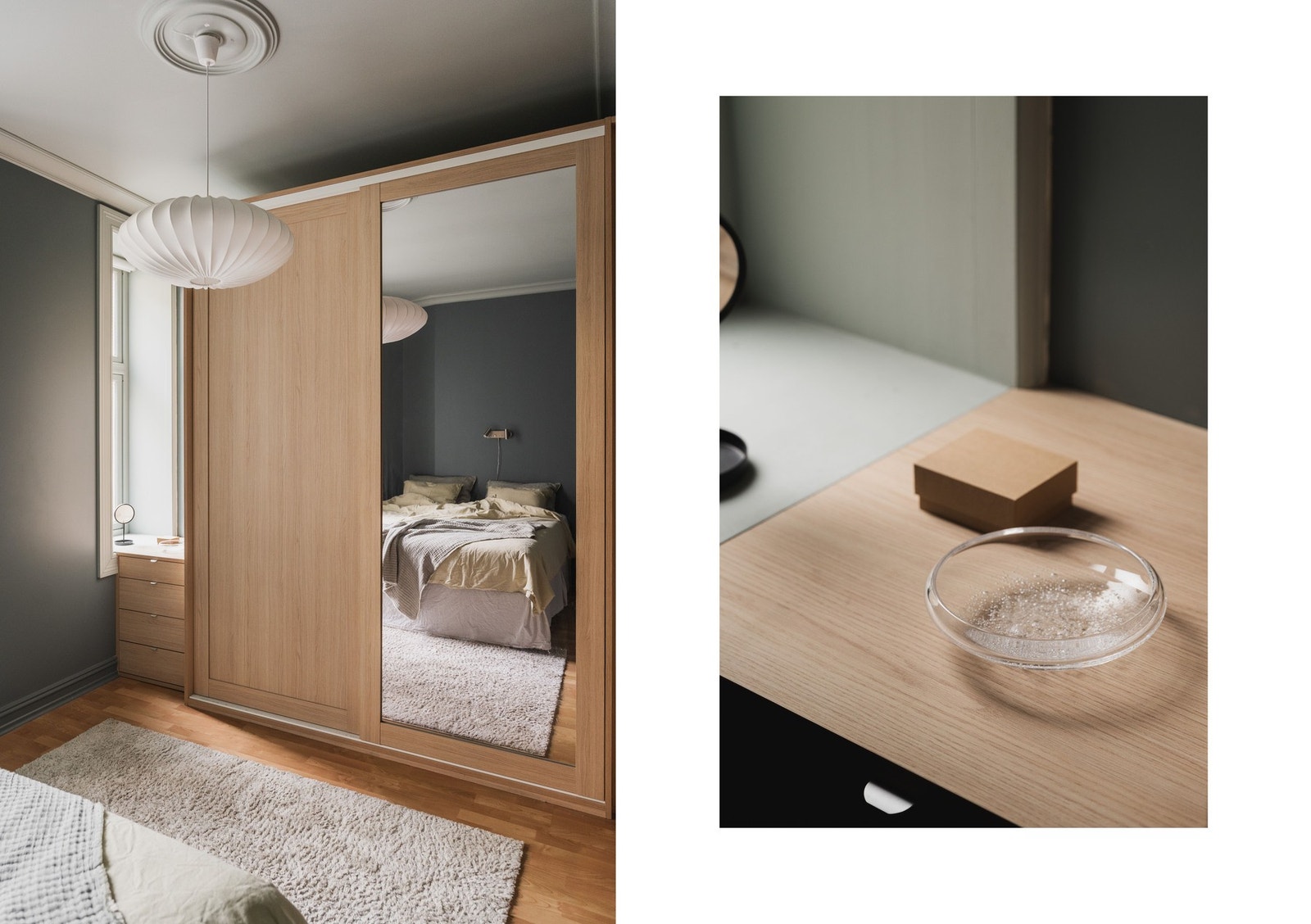 Praktisk utforming med plassbygd skyvedørsgarderobe fra 2022. Galleribilde