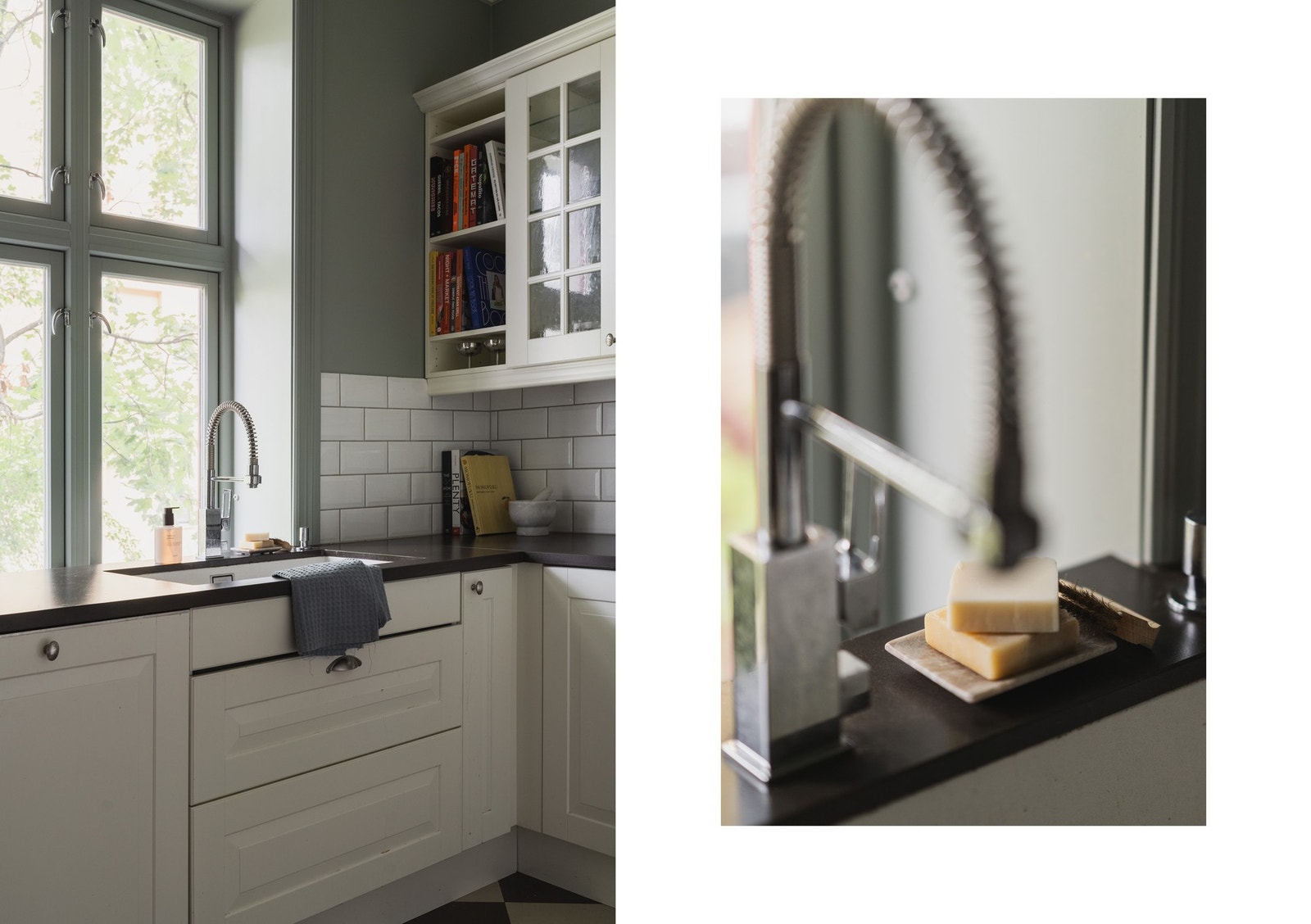 Utsyn mot felleshagen via vinduene. Galleribilde