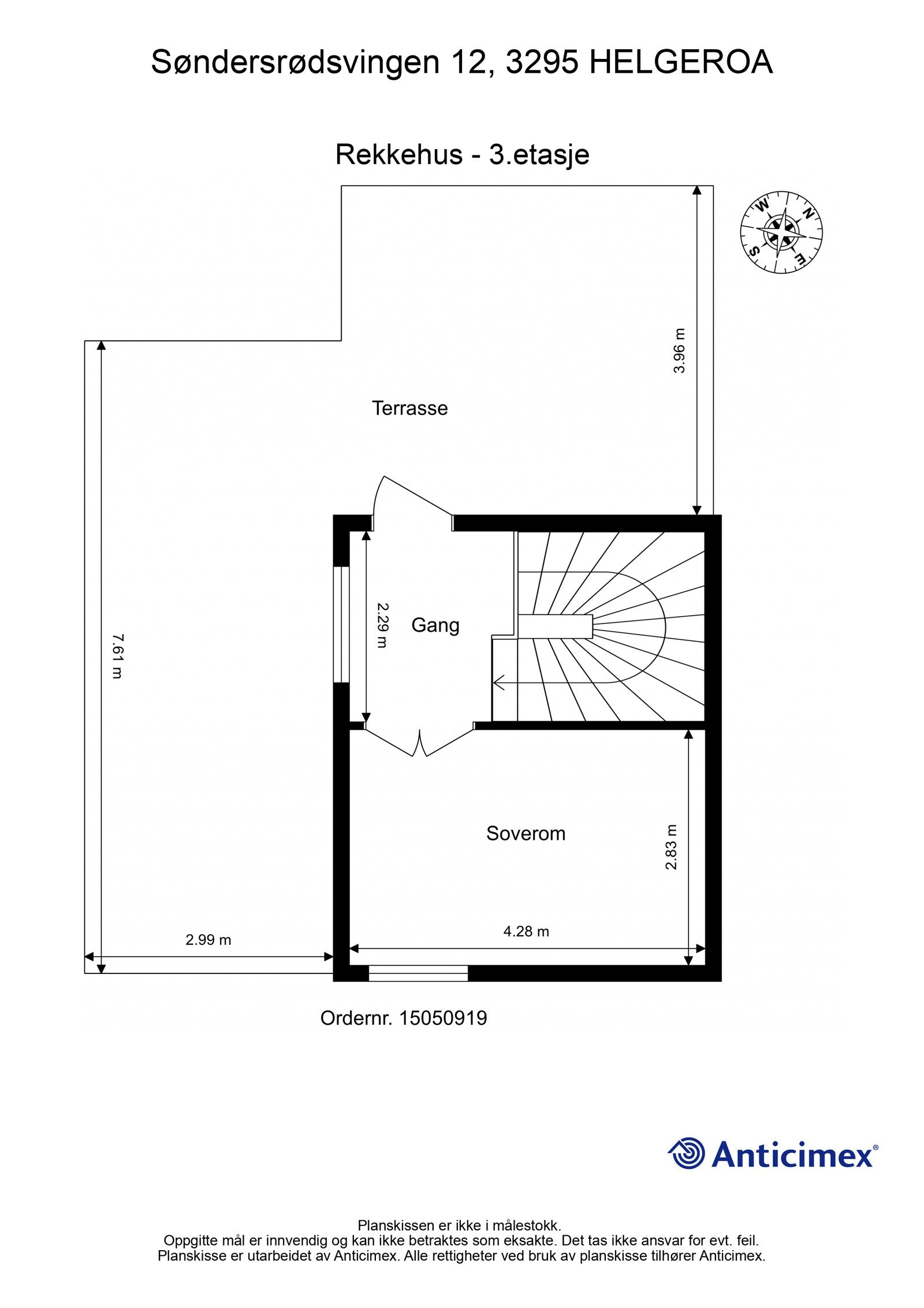 Plantegning 3. etasje Galleribilde
