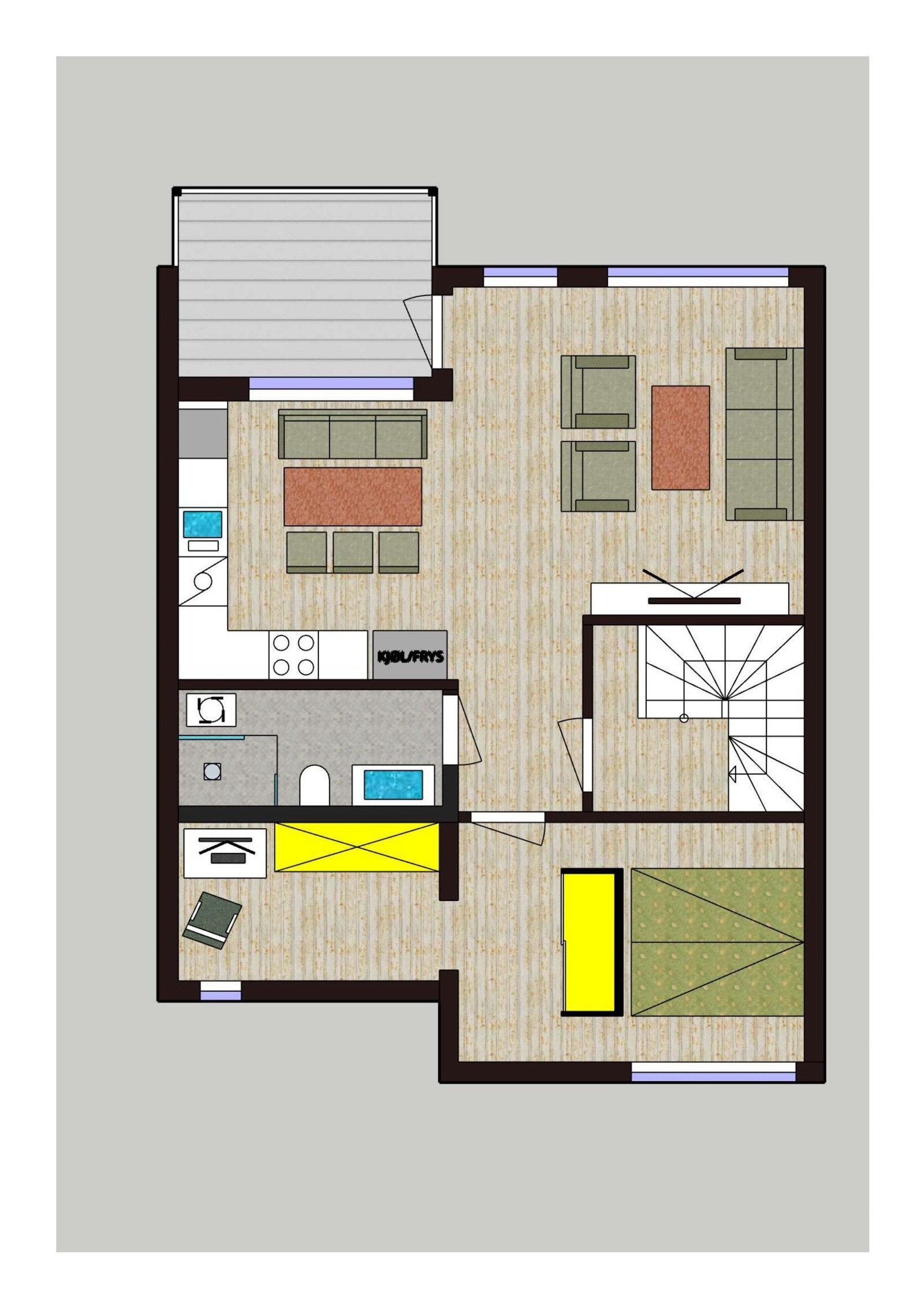 Plantegning 2. etasje Galleribilde