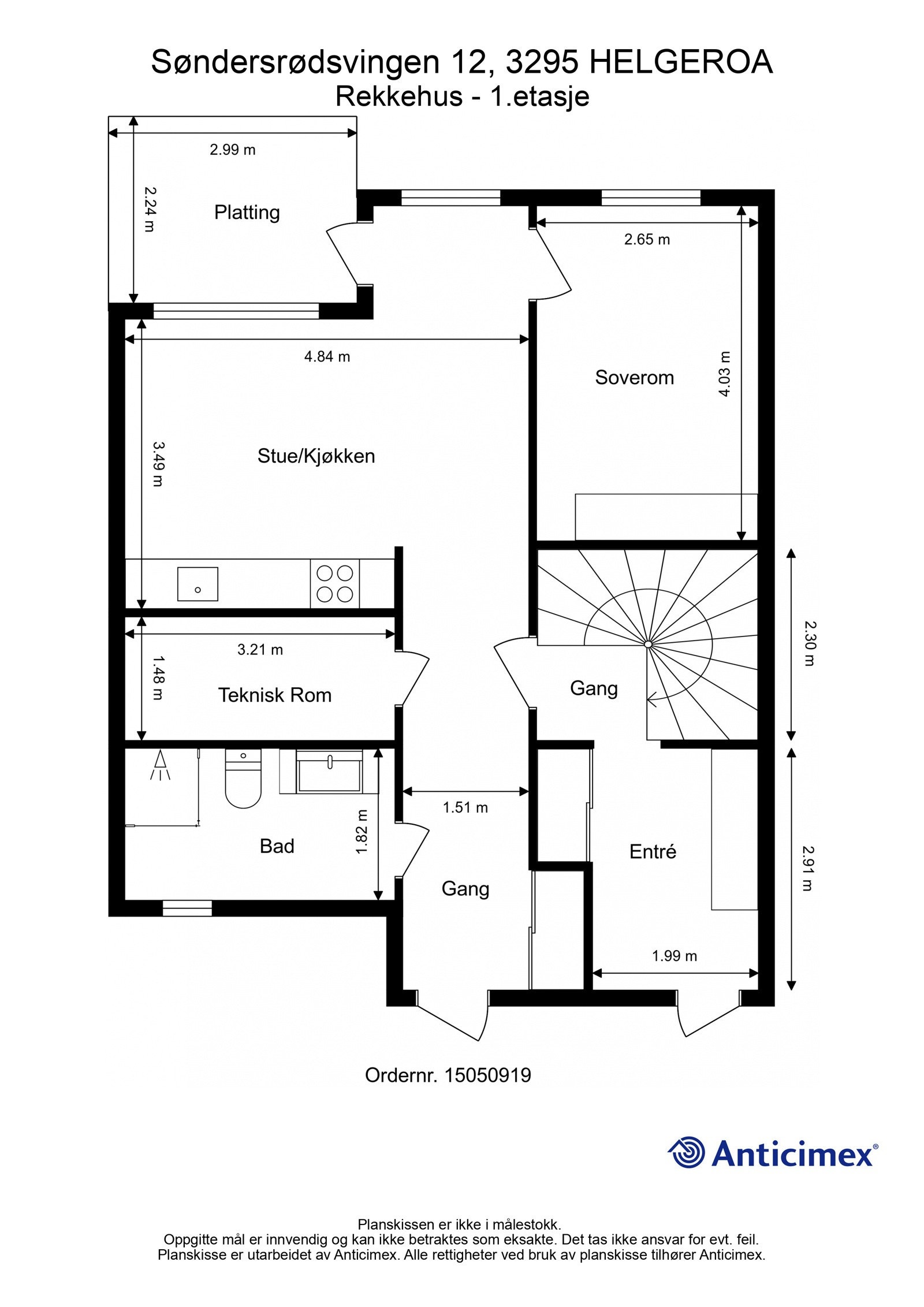 Plantegning 1. etasje Galleribilde