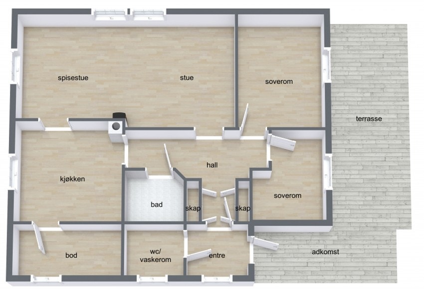 Plantegning Galleribilde