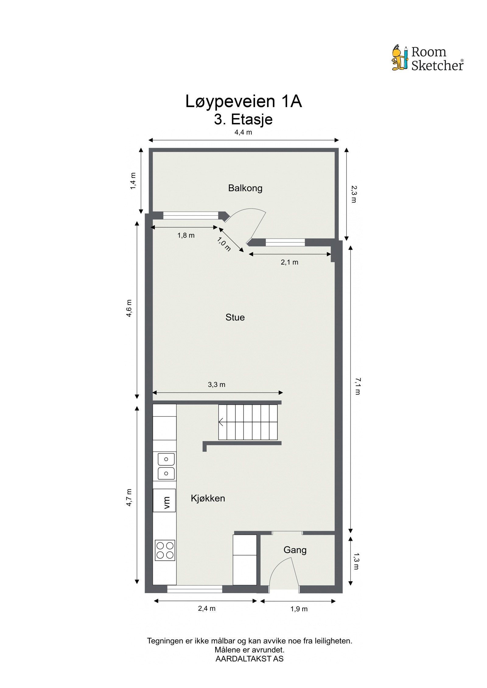 Planskisse tredje etasje. Galleribilde