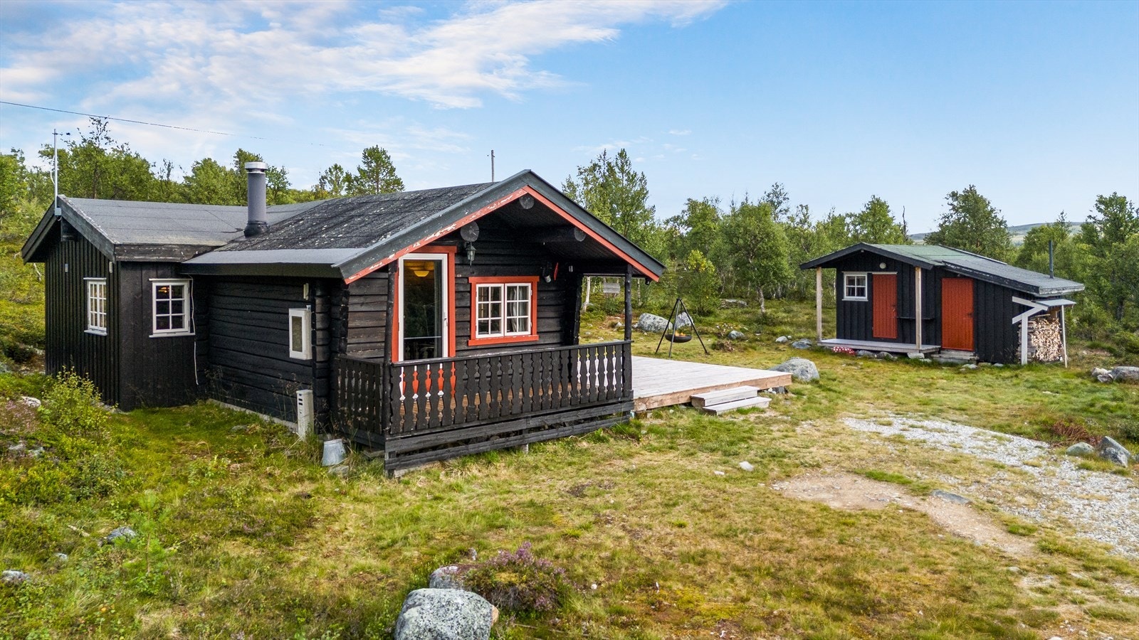 I tillegg til hytte medfølger et anneks på ca. 15 kvm BRA Galleribilde