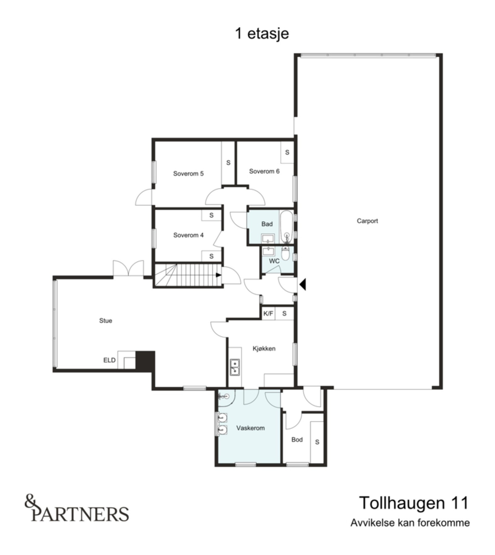 Plantegning 1. etasje Galleribilde