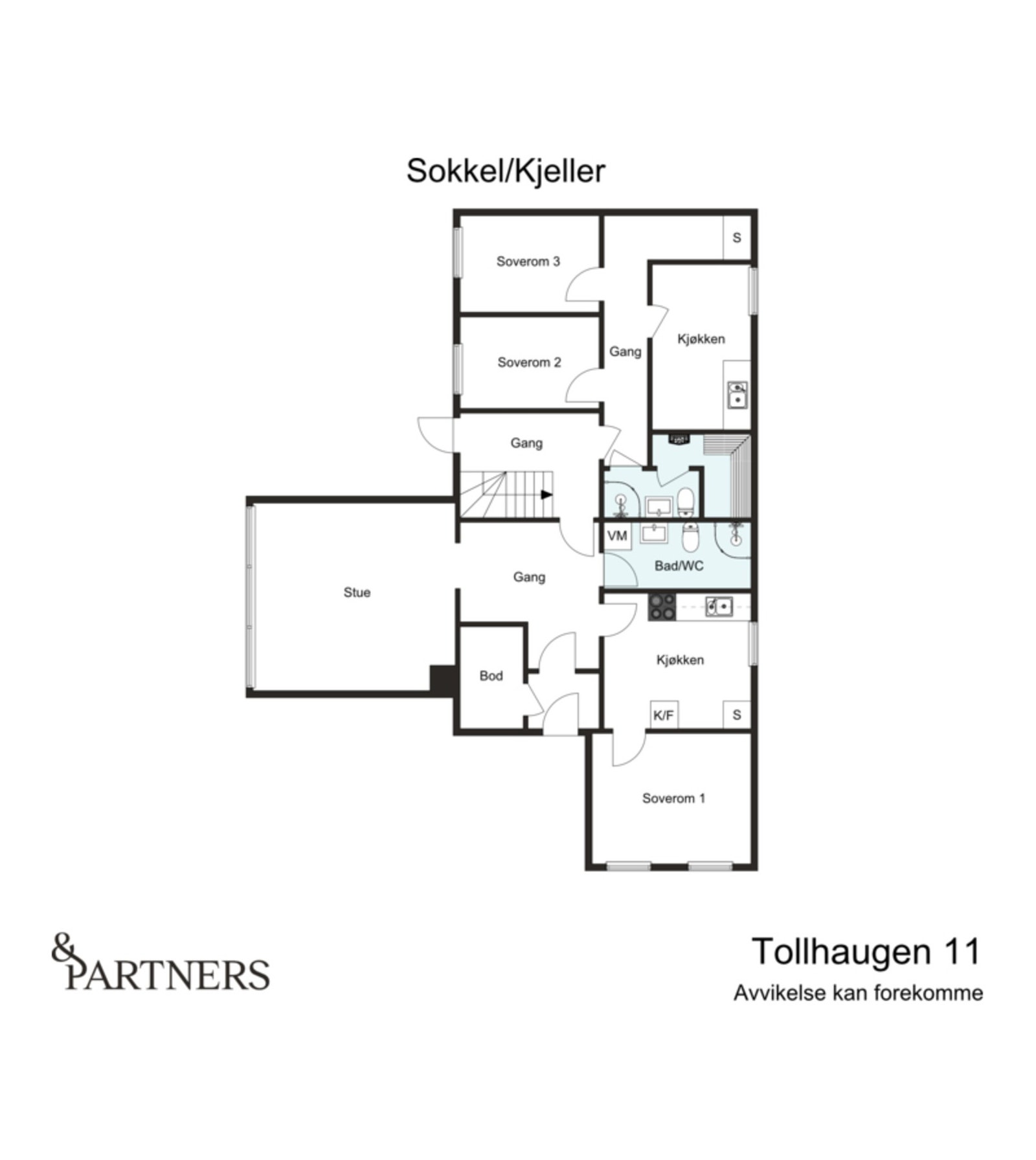 Plantegning underetasje Galleribilde