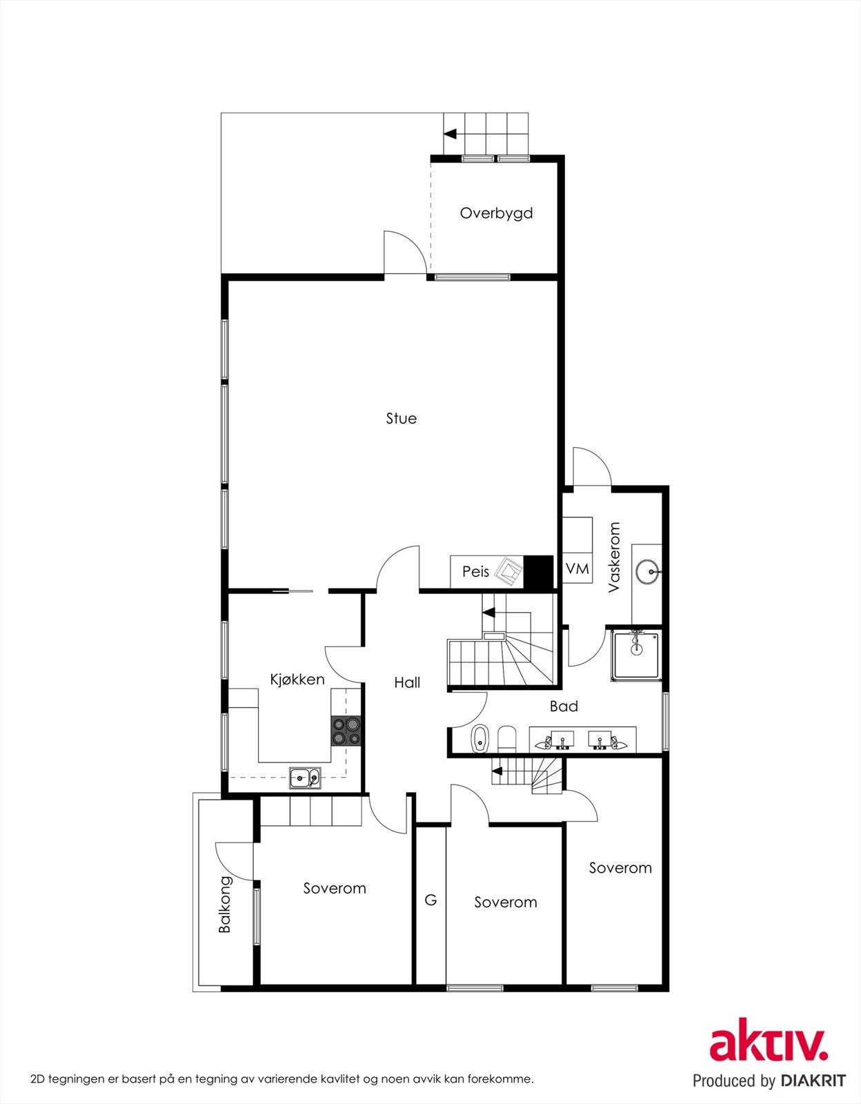 Plantegning 2. etg Galleribilde