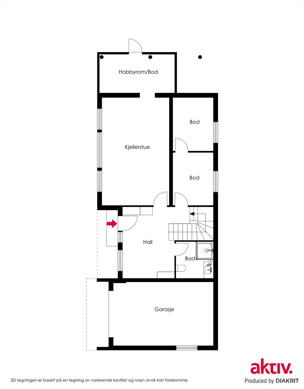 Plantegning 1. etg Galleribilde