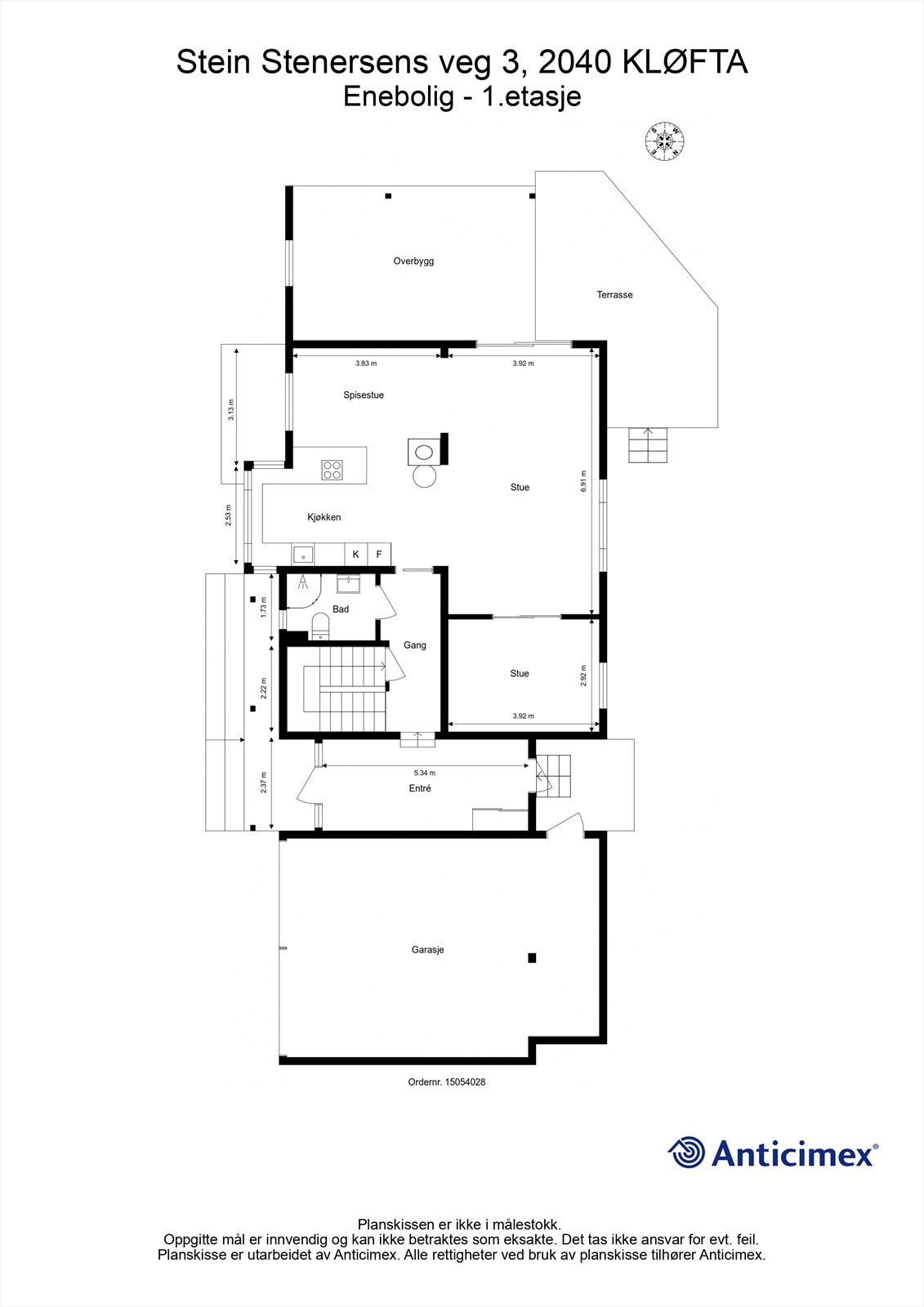 Plantegning 1.etasje Galleribilde