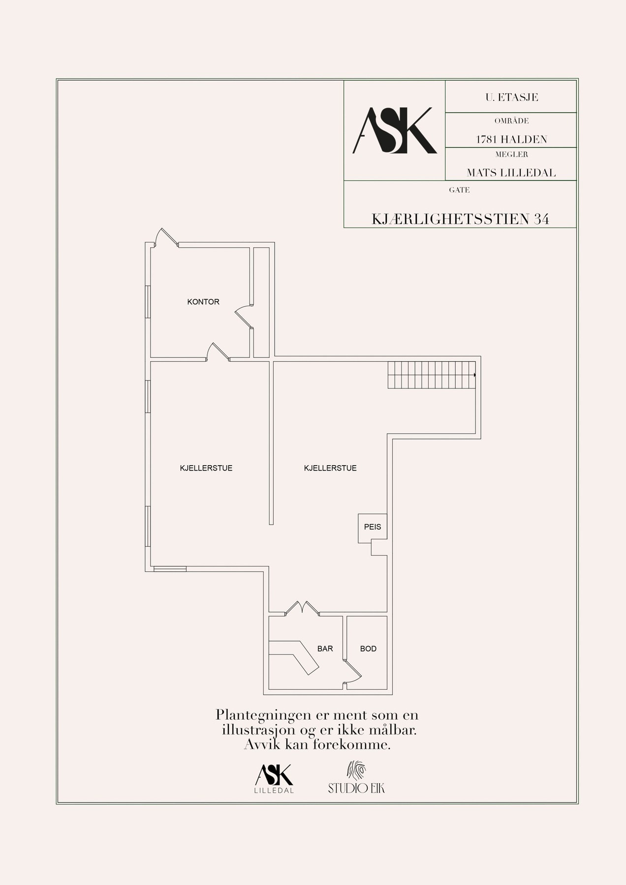 Plantegning kjelleretasje Galleribilde